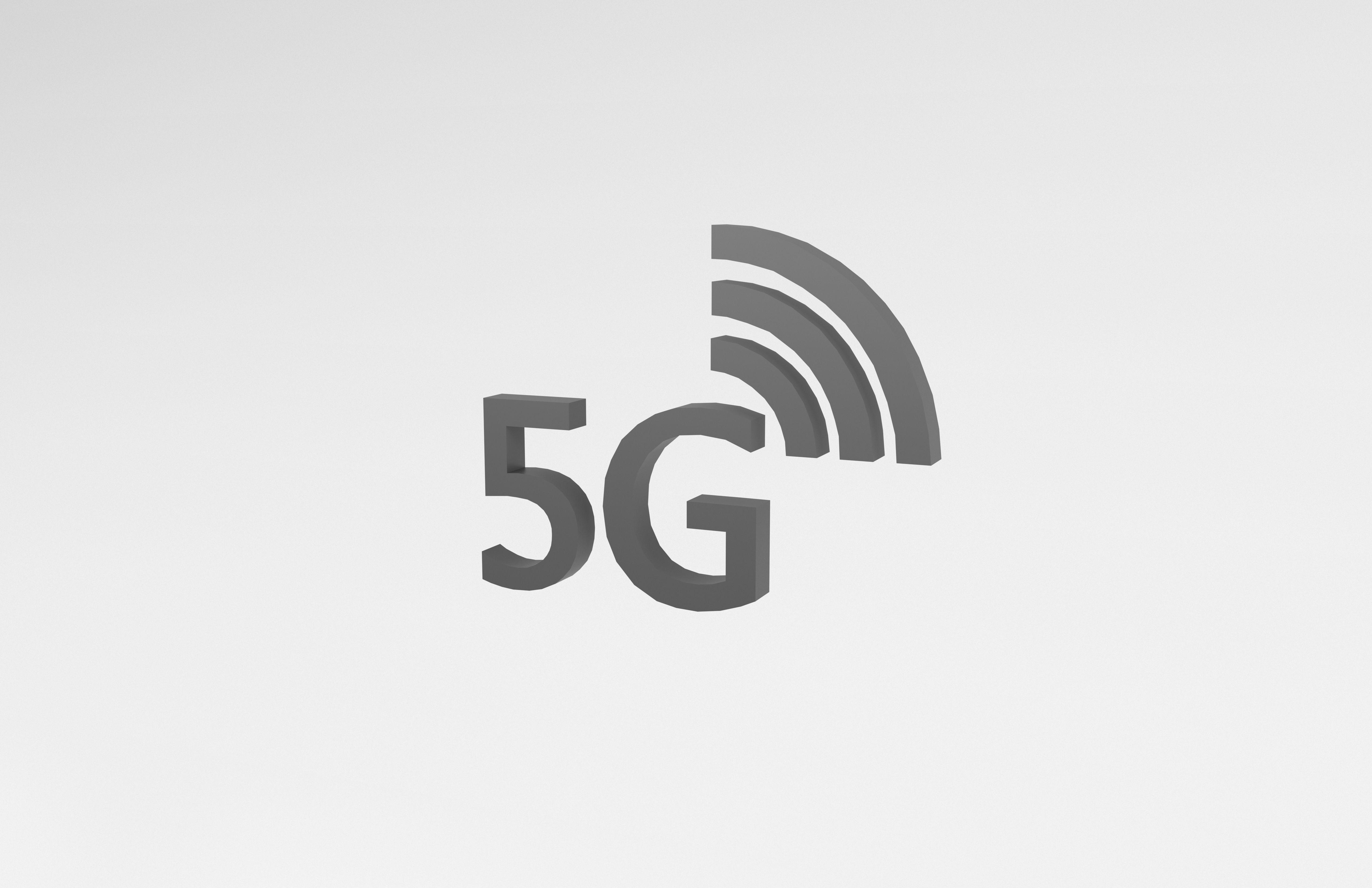 Mobile Signal Symbol 5G v1 001 Low-poly 3D model_2