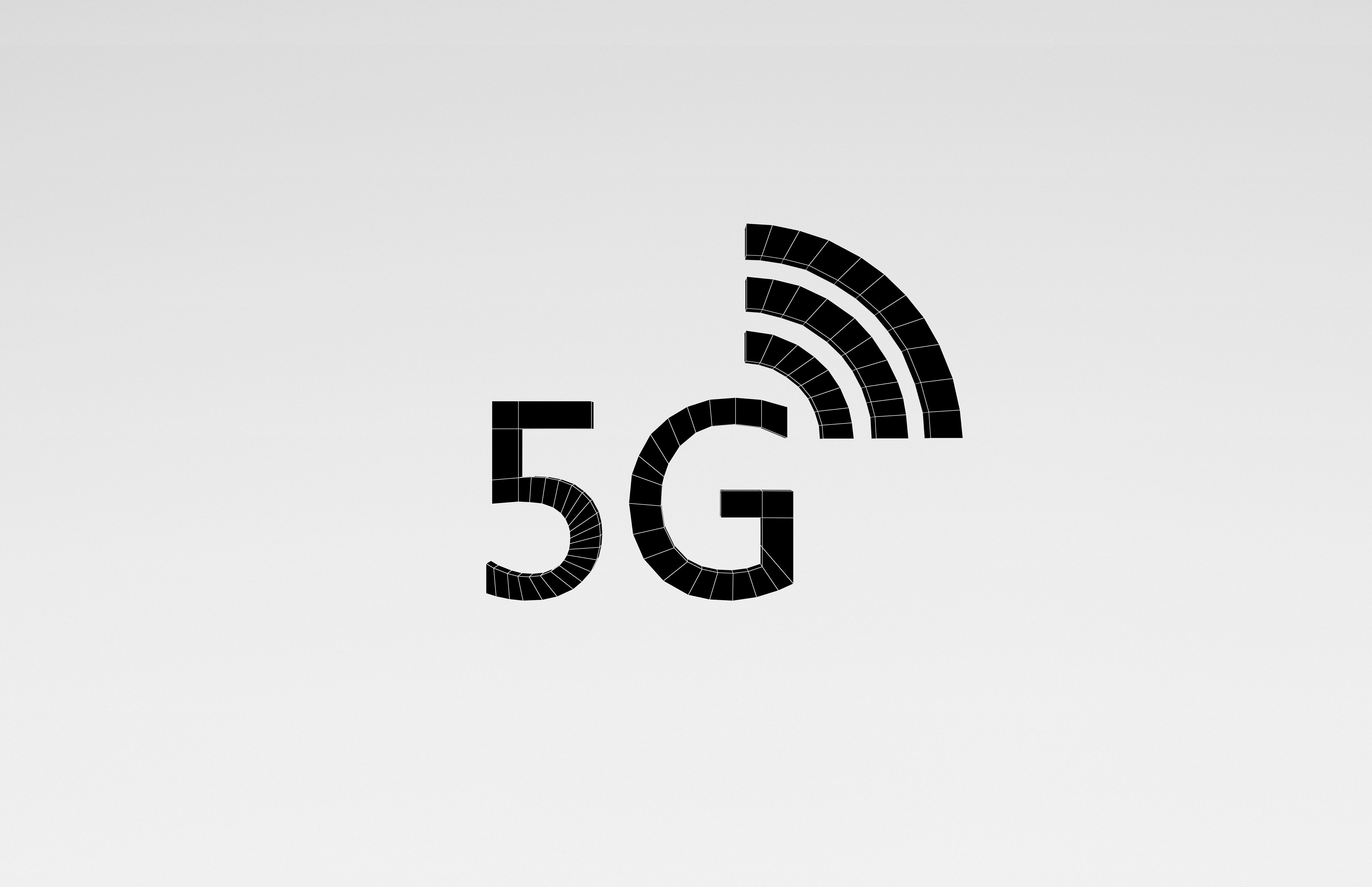 Mobile Signal Symbol 5G v1 001 Low-poly 3D model_5