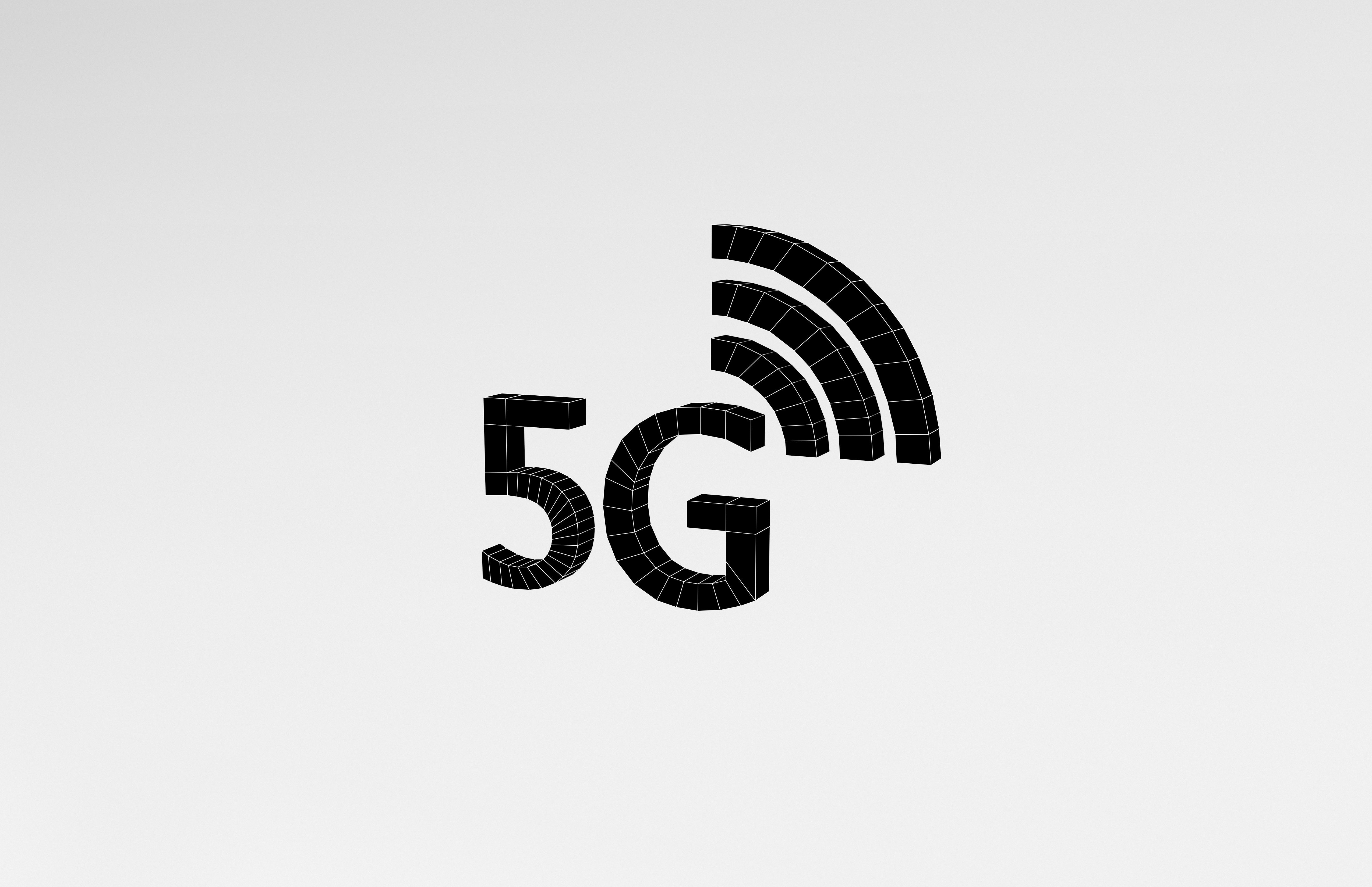 Mobile Signal Symbol 5G v1 001 Low-poly 3D model_6