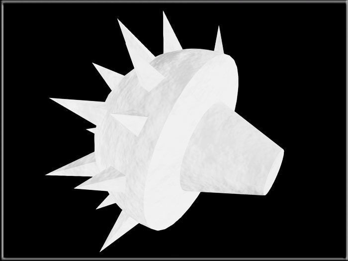 Spiked Round Tail  Low-poly 3D model_3