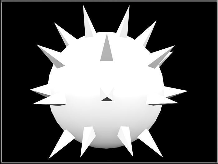 Spiked Round Tail  Low-poly 3D model_5