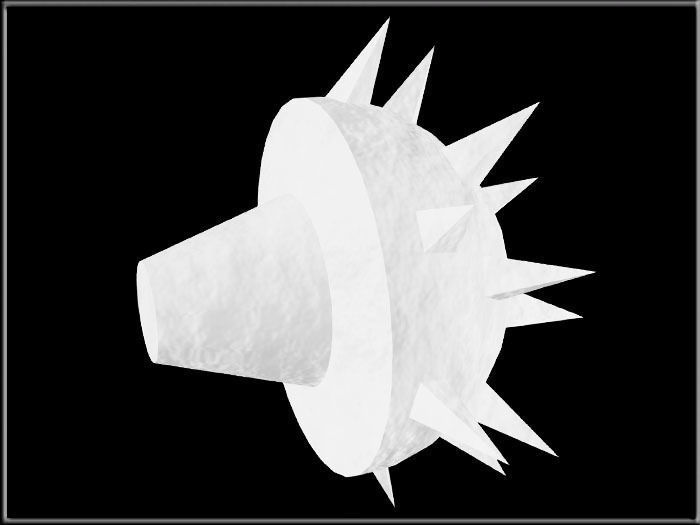 Spiked Round Tail  Low-poly 3D model_7