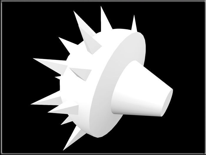 Spiked Round Tail  Low-poly 3D model_2