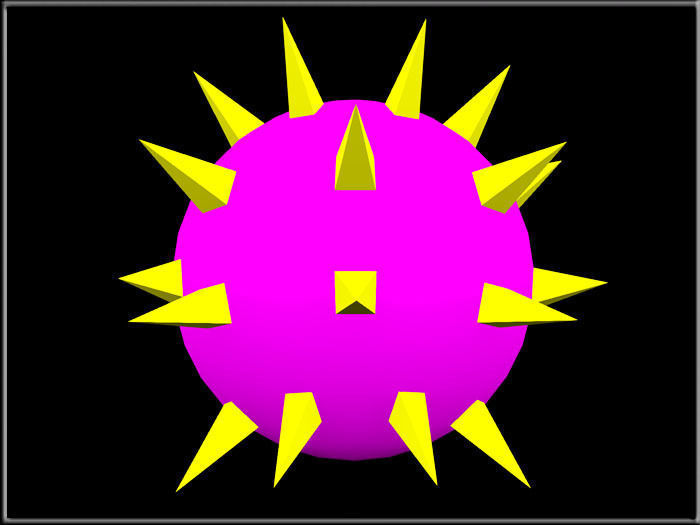 Spiked Round Tail  Low-poly 3D model_4