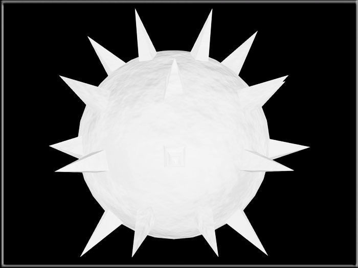 Spiked Round Tail  Low-poly 3D model_6