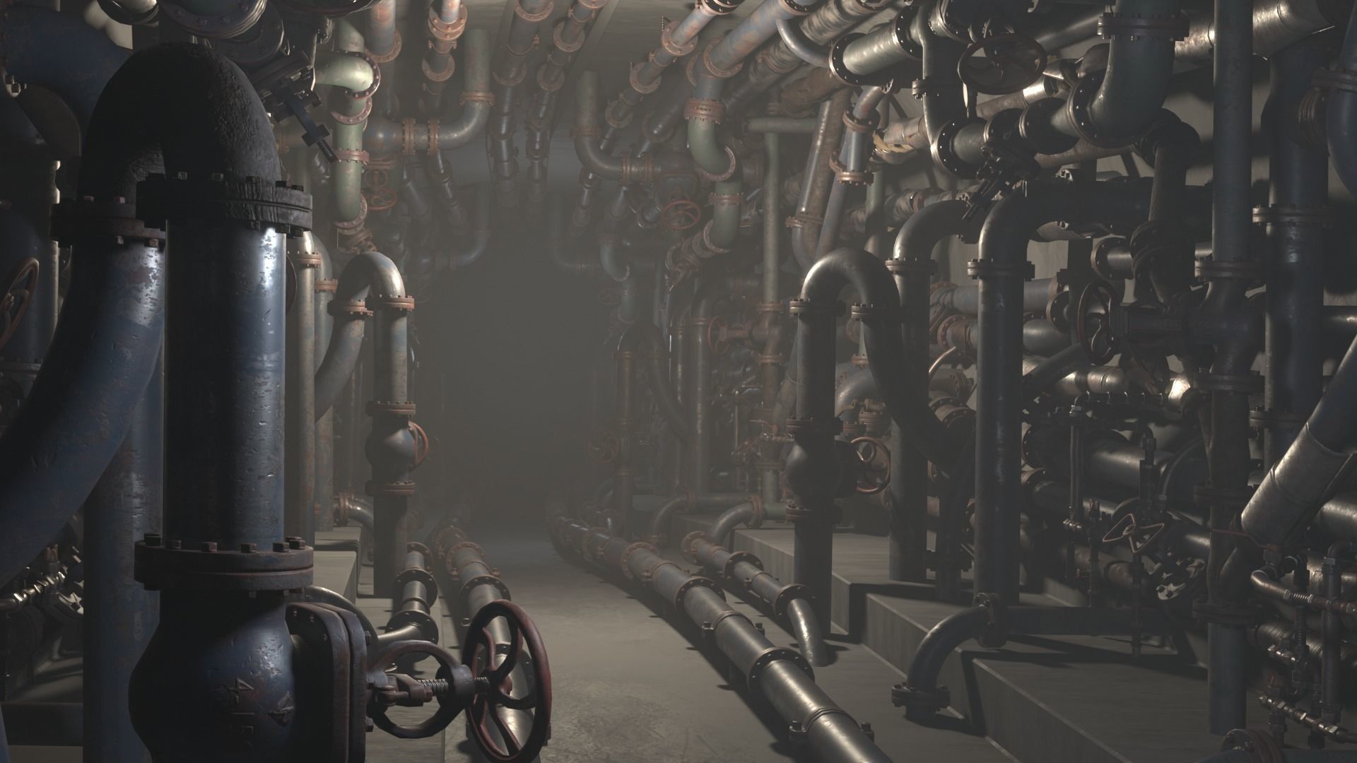 Pipes pack Low-poly 3D model_6