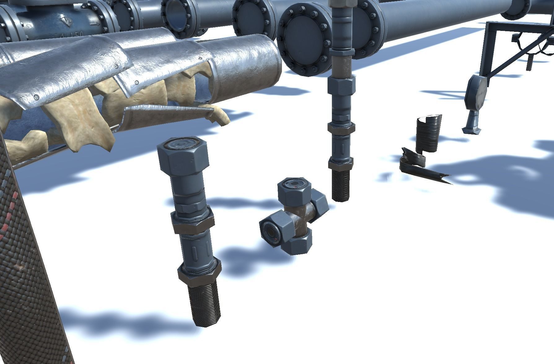 Pipes pack Low-poly 3D model_22