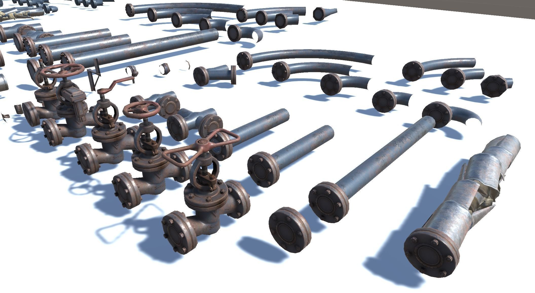 Pipes pack Low-poly 3D model_24