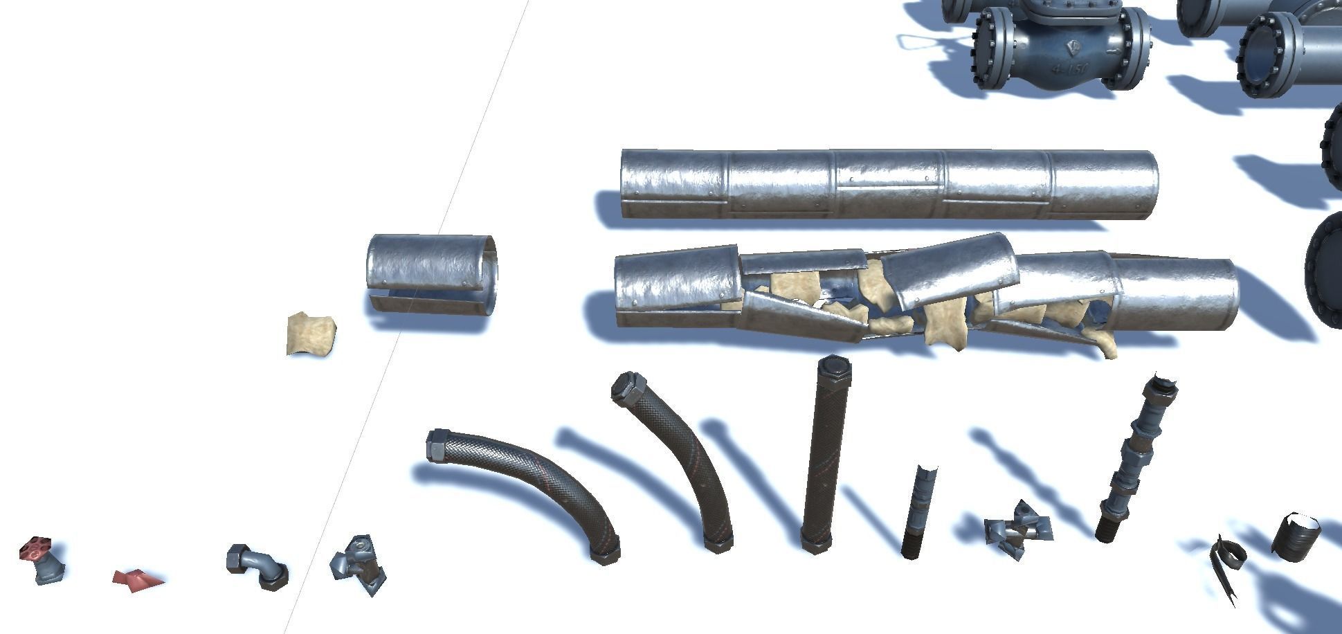 Pipes pack Low-poly 3D model_21