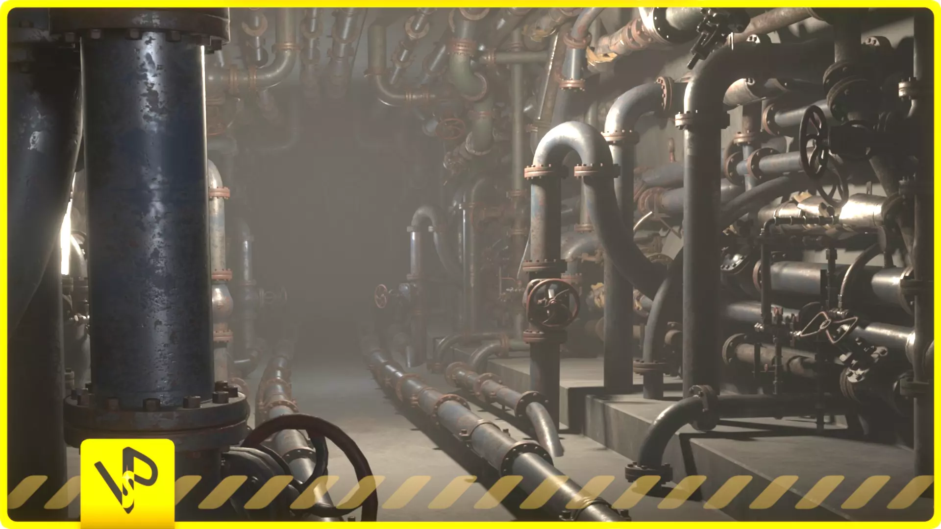 Pipes pack Low-poly 3D model_0