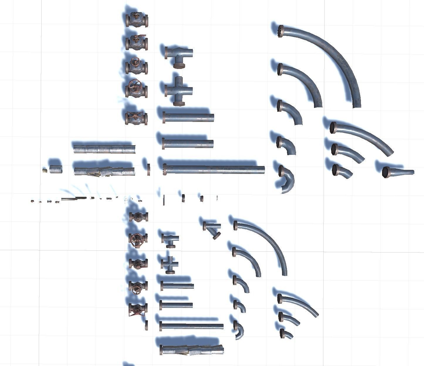 Pipes pack Low-poly 3D model_13