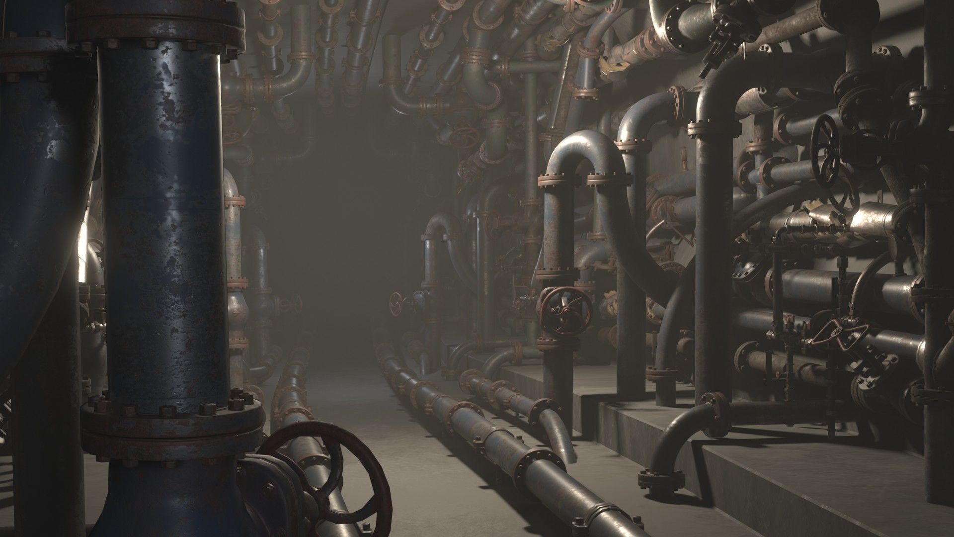 Pipes pack Low-poly 3D model_5