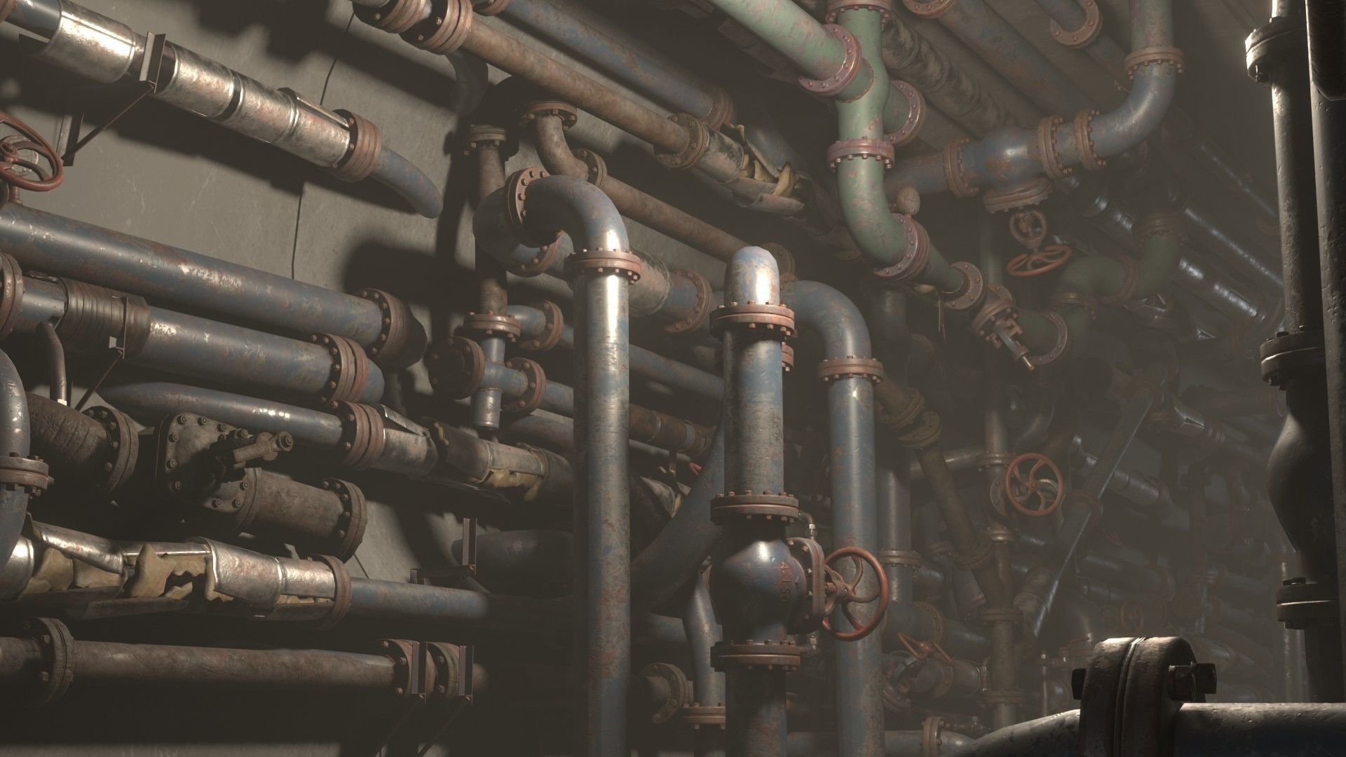 Pipes pack Low-poly 3D model_3
