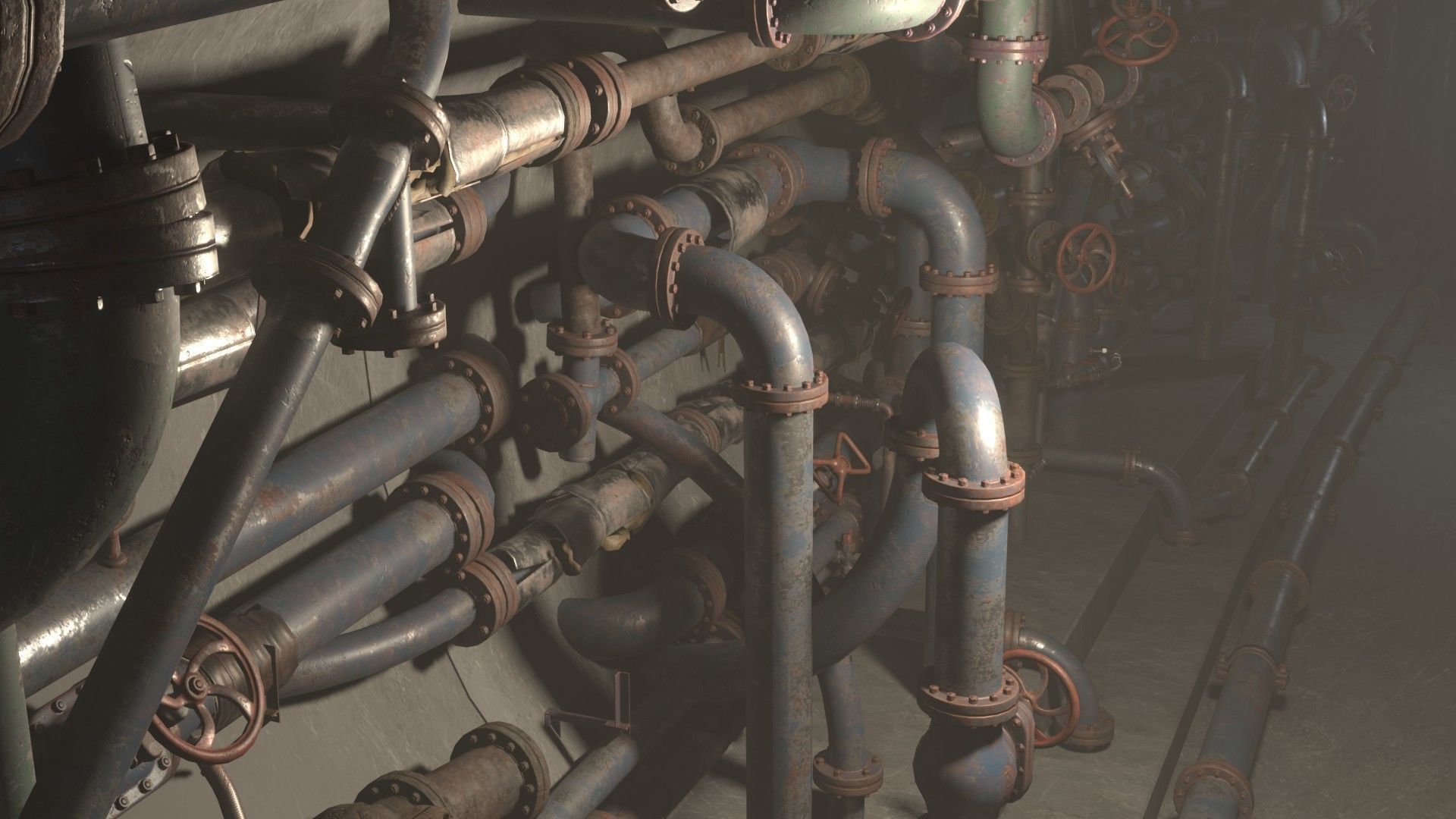 Pipes pack Low-poly 3D model_19