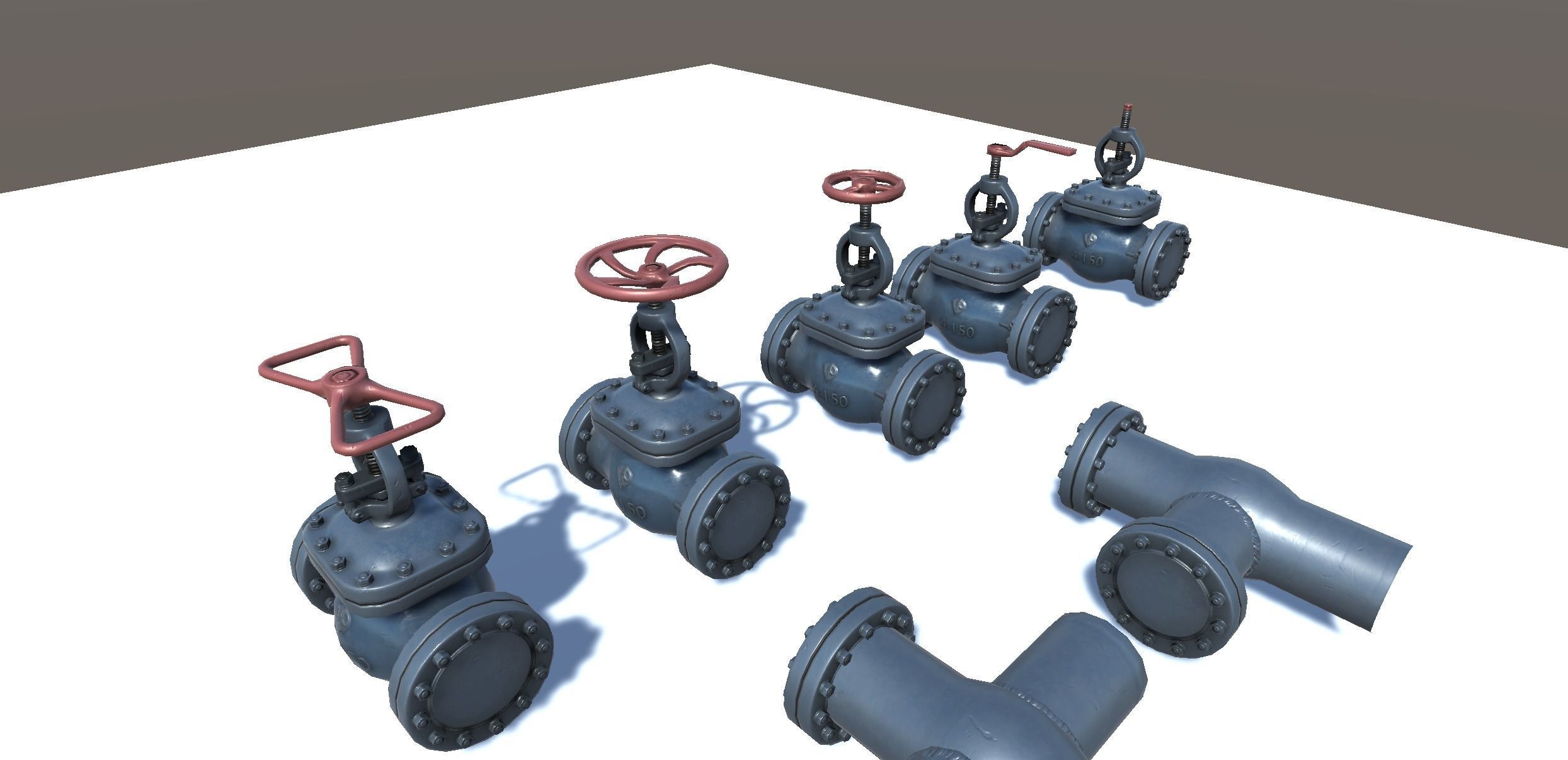Pipes pack Low-poly 3D model_17