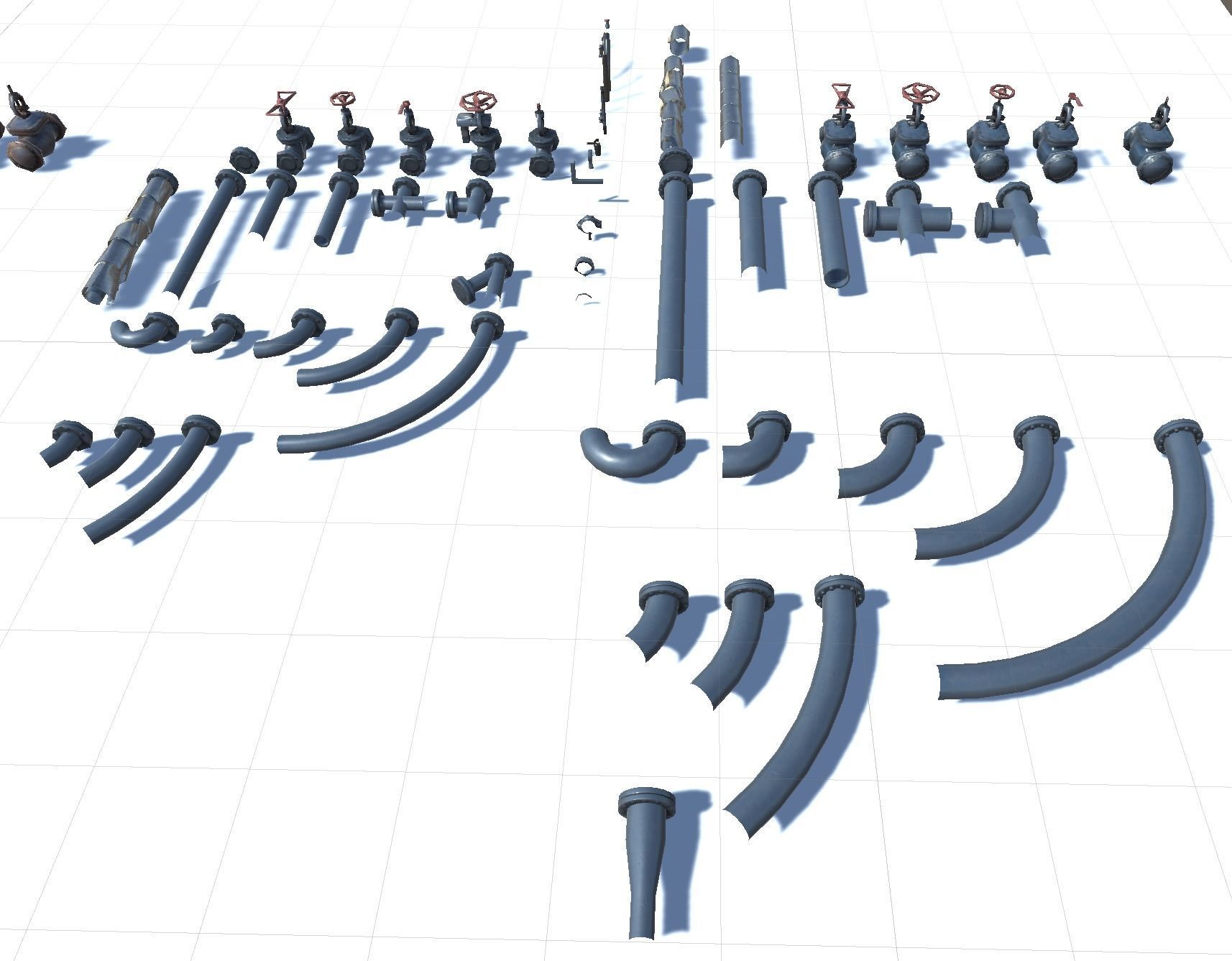 Pipes pack Low-poly 3D model_20