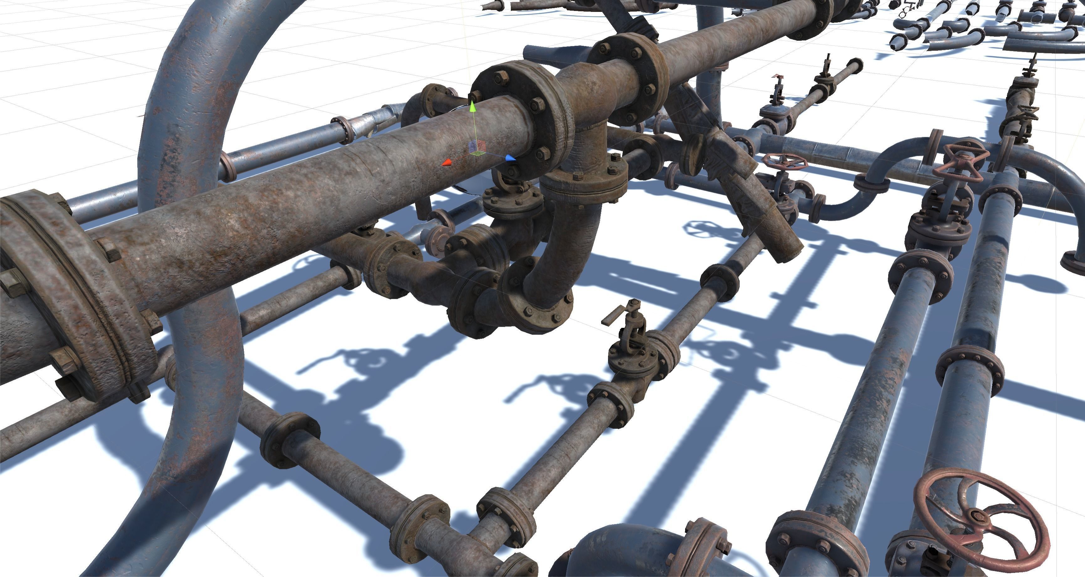 Pipes pack Low-poly 3D model_15