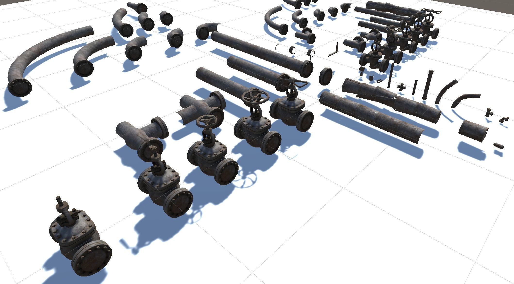 Pipes pack Low-poly 3D model_25