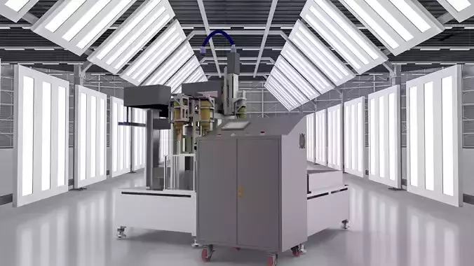 Six axis CNC milling machine 3D model