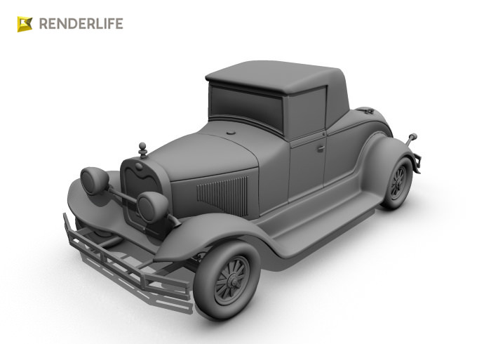 Car roadster 3D model_3