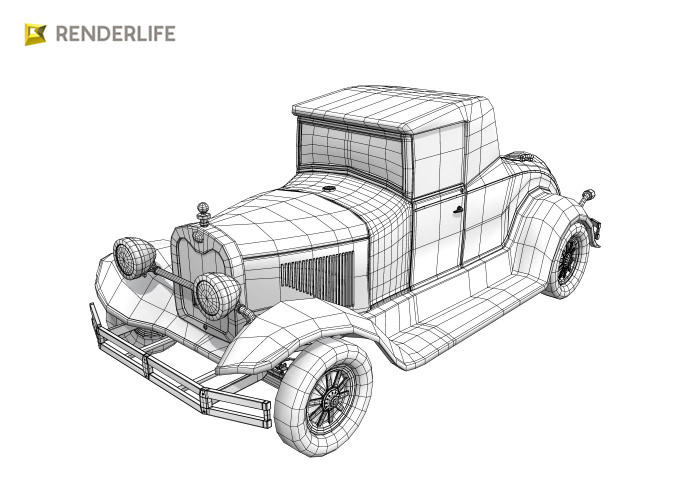Car roadster 3D model_4