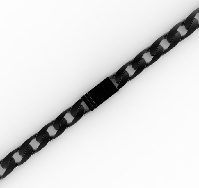 chain rose gold cuban link bracelet 3D print model_5