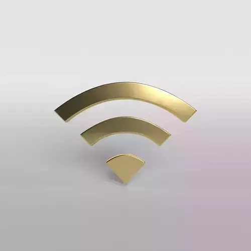 Wifi Symbol v1 004 Low-poly 3D model