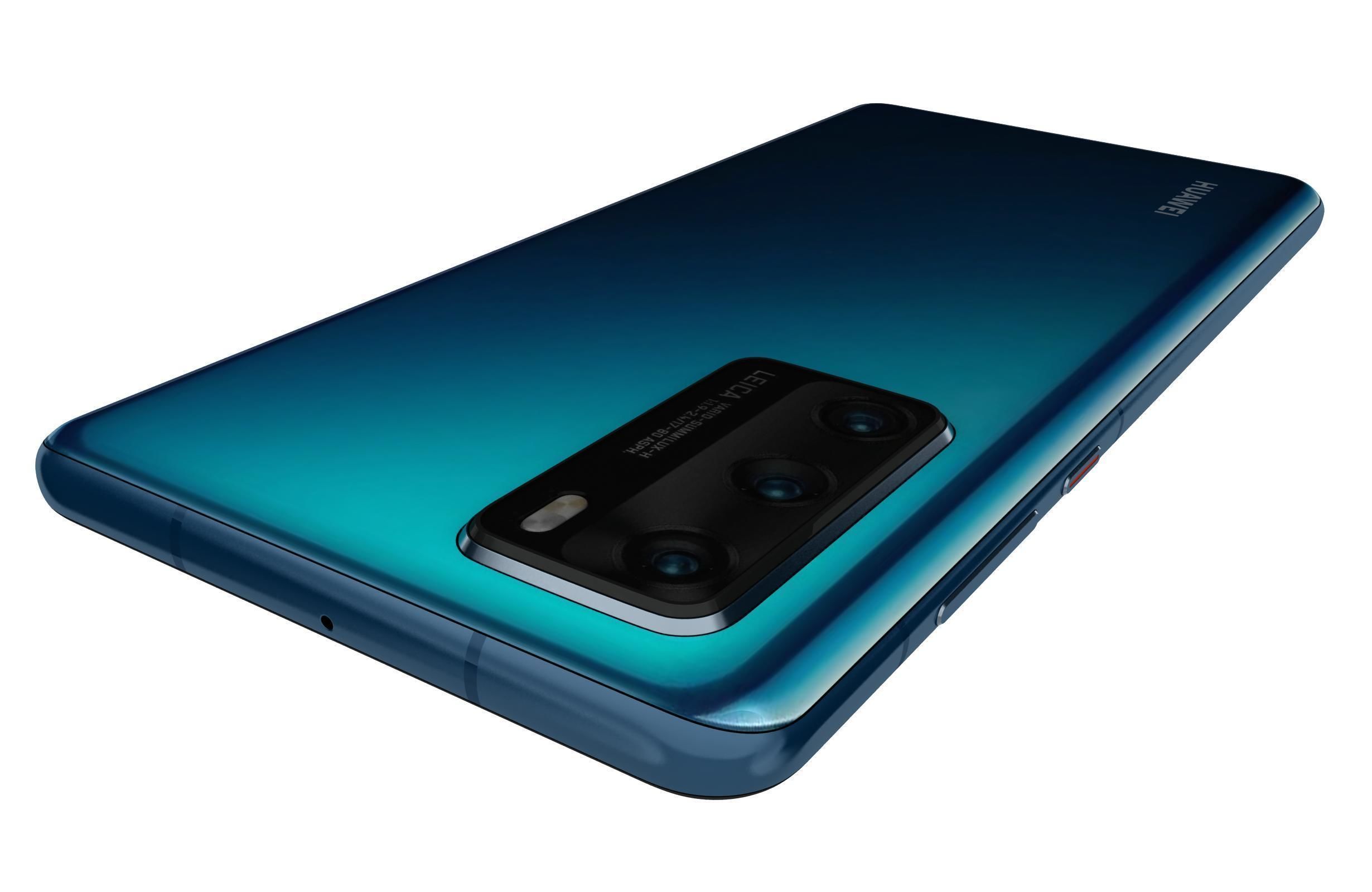 Huawei P40 Deep Sea Blue 3D model_12