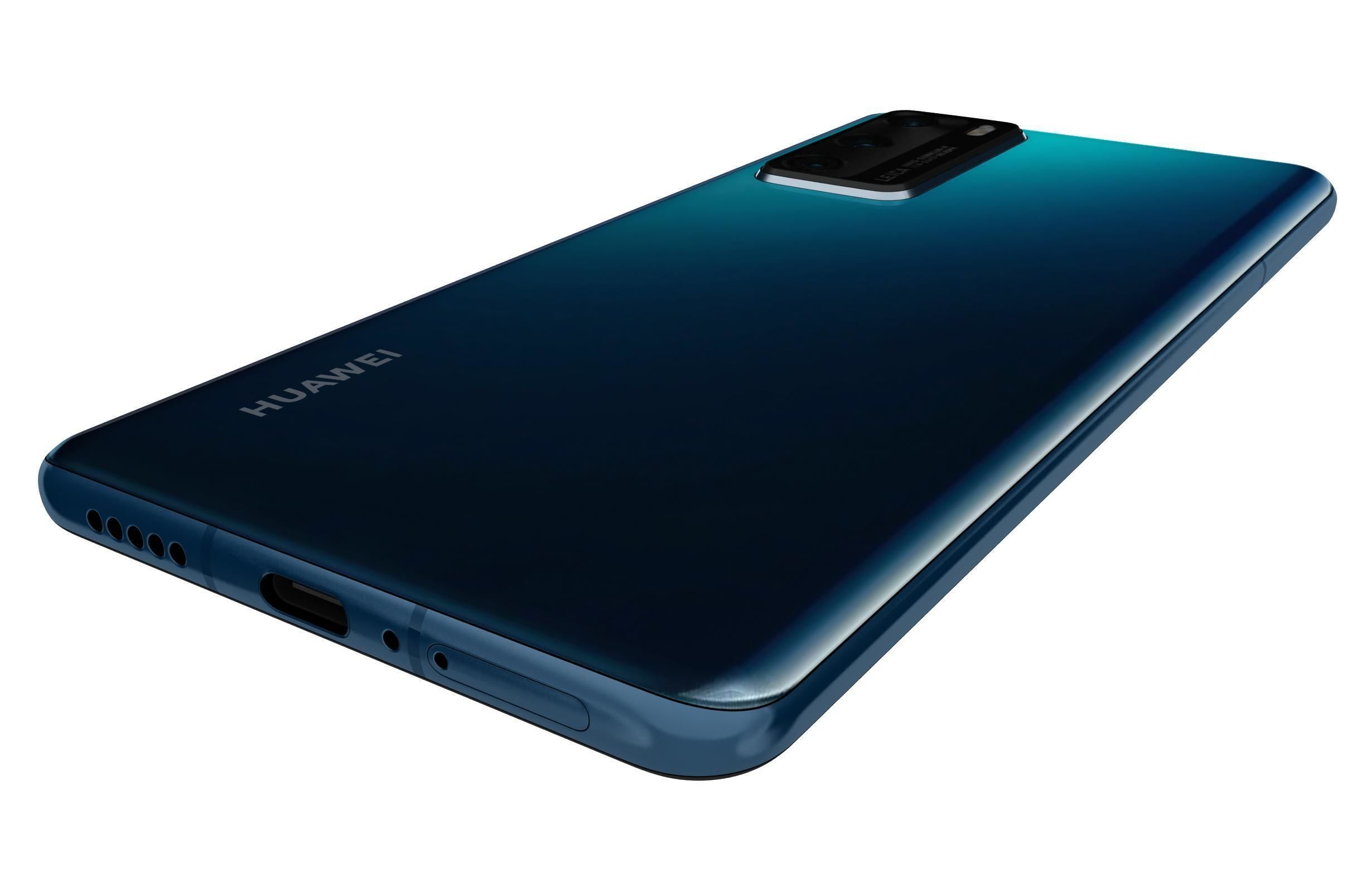 Huawei P40 Deep Sea Blue 3D model_13