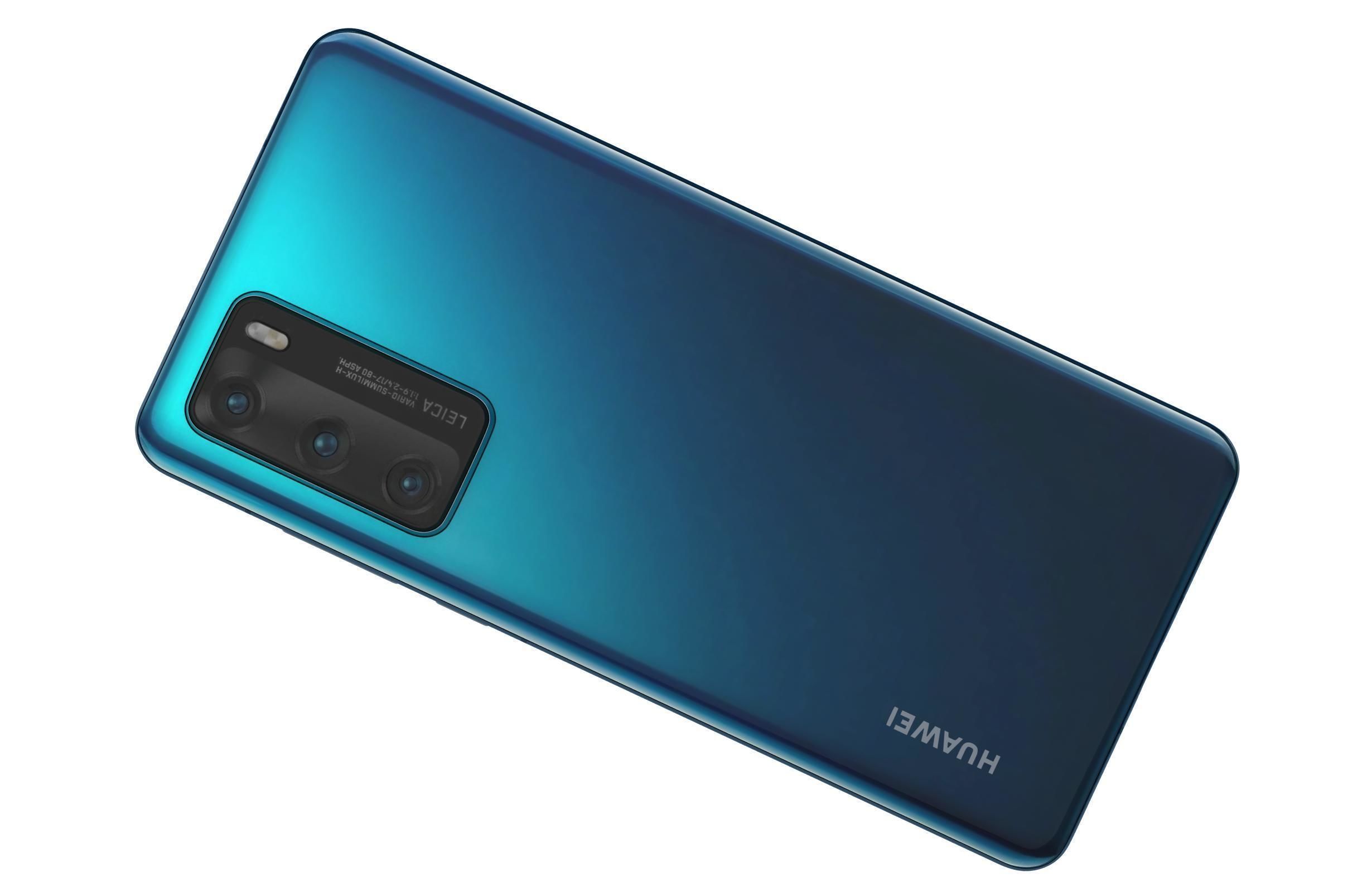 Huawei P40 Deep Sea Blue 3D model_9