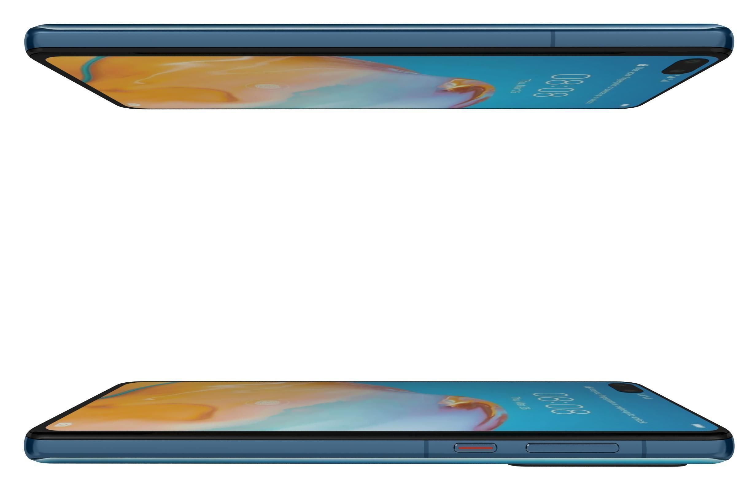 Huawei P40 Deep Sea Blue 3D model_3
