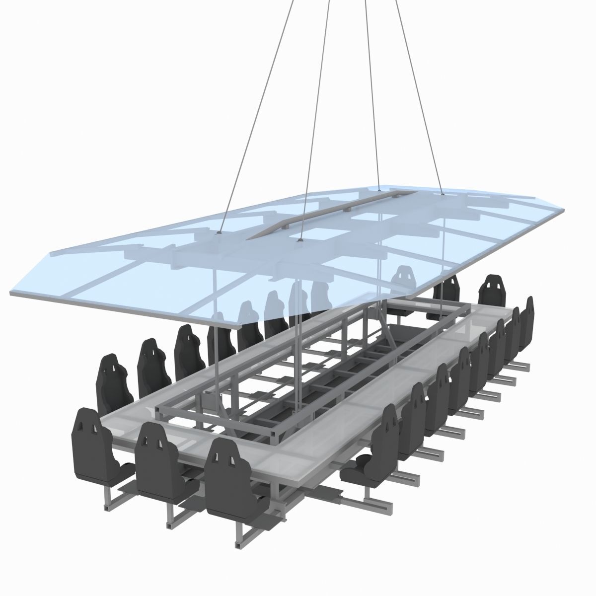 Dinner in the sky 3D model_2