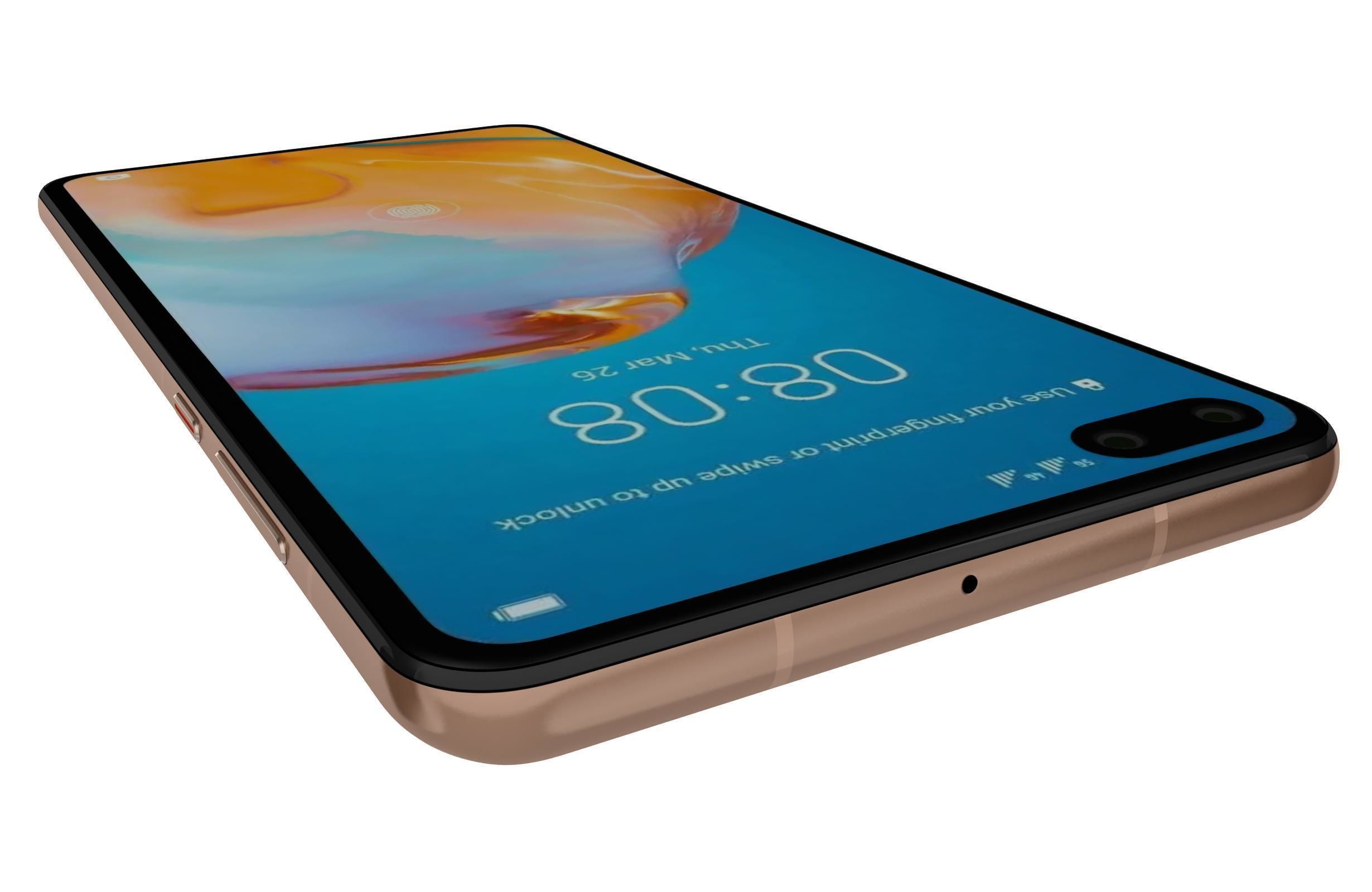 Huawei P40 Blush Gold 3D model_9