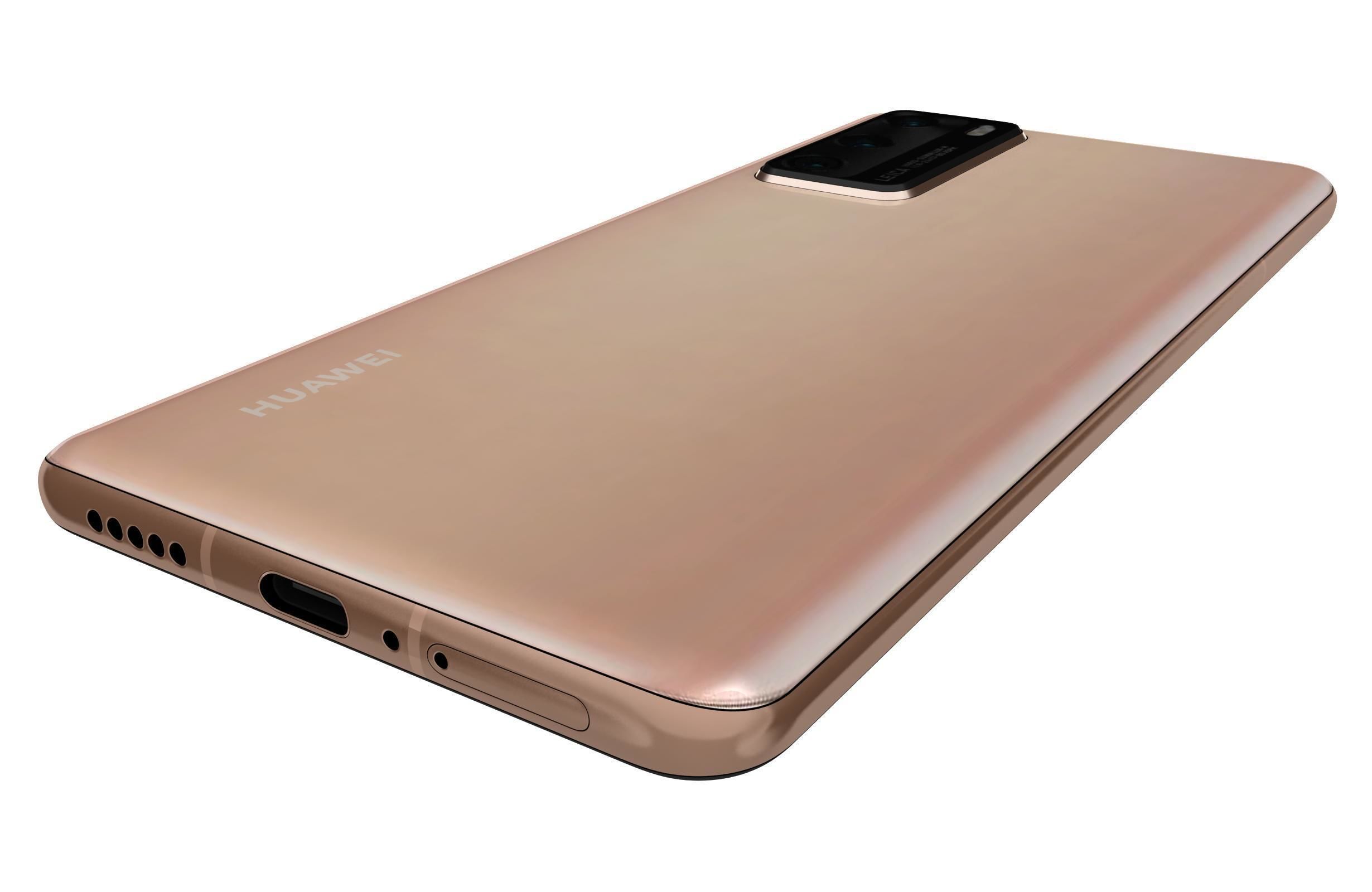 Huawei P40 Blush Gold 3D model_12