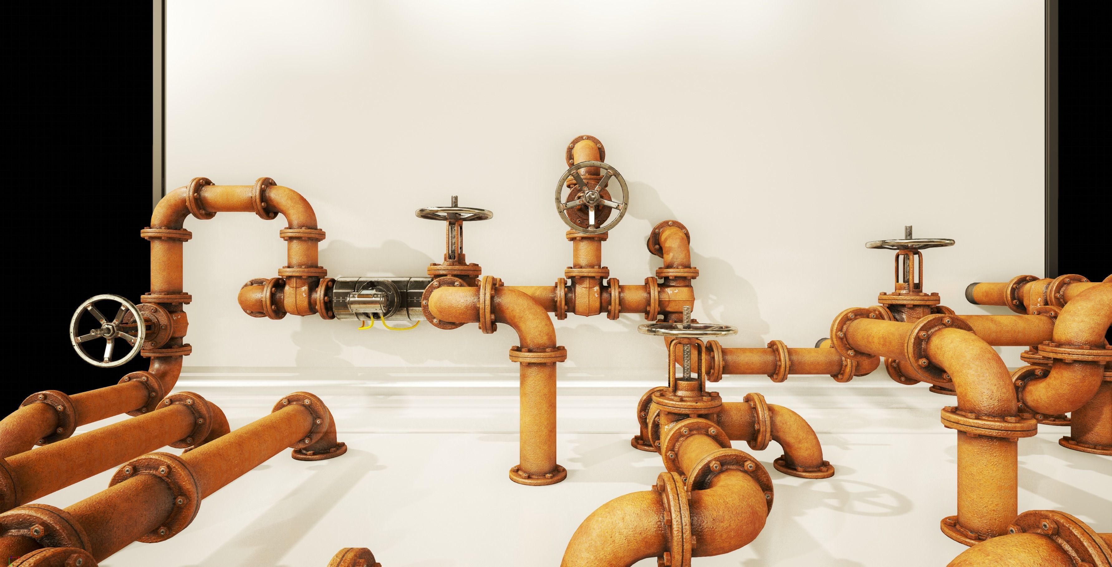 PBR Moodular Pipeline Set - UE Project 4 22 Low-poly 3D model_12