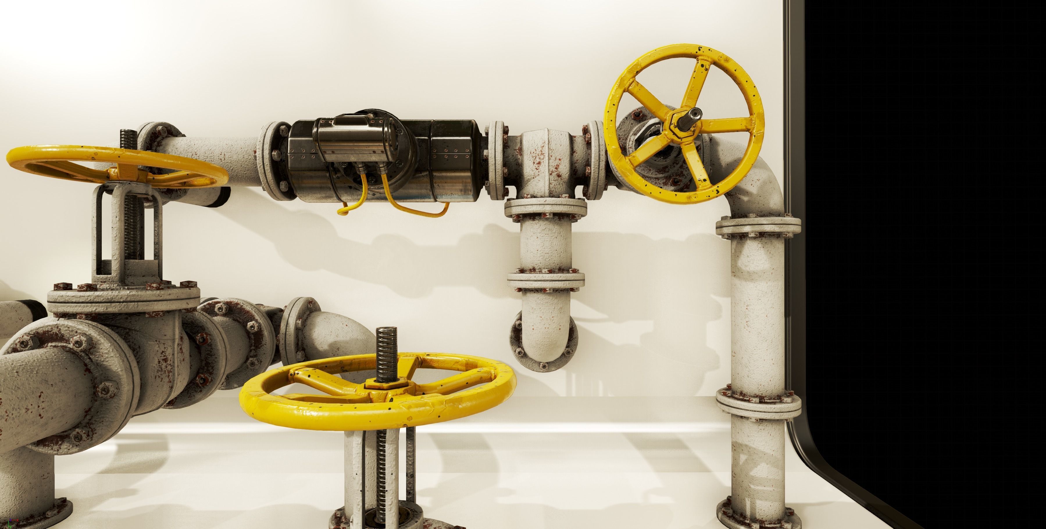 PBR Moodular Pipeline Set - UE Project 4 22 Low-poly 3D model_20