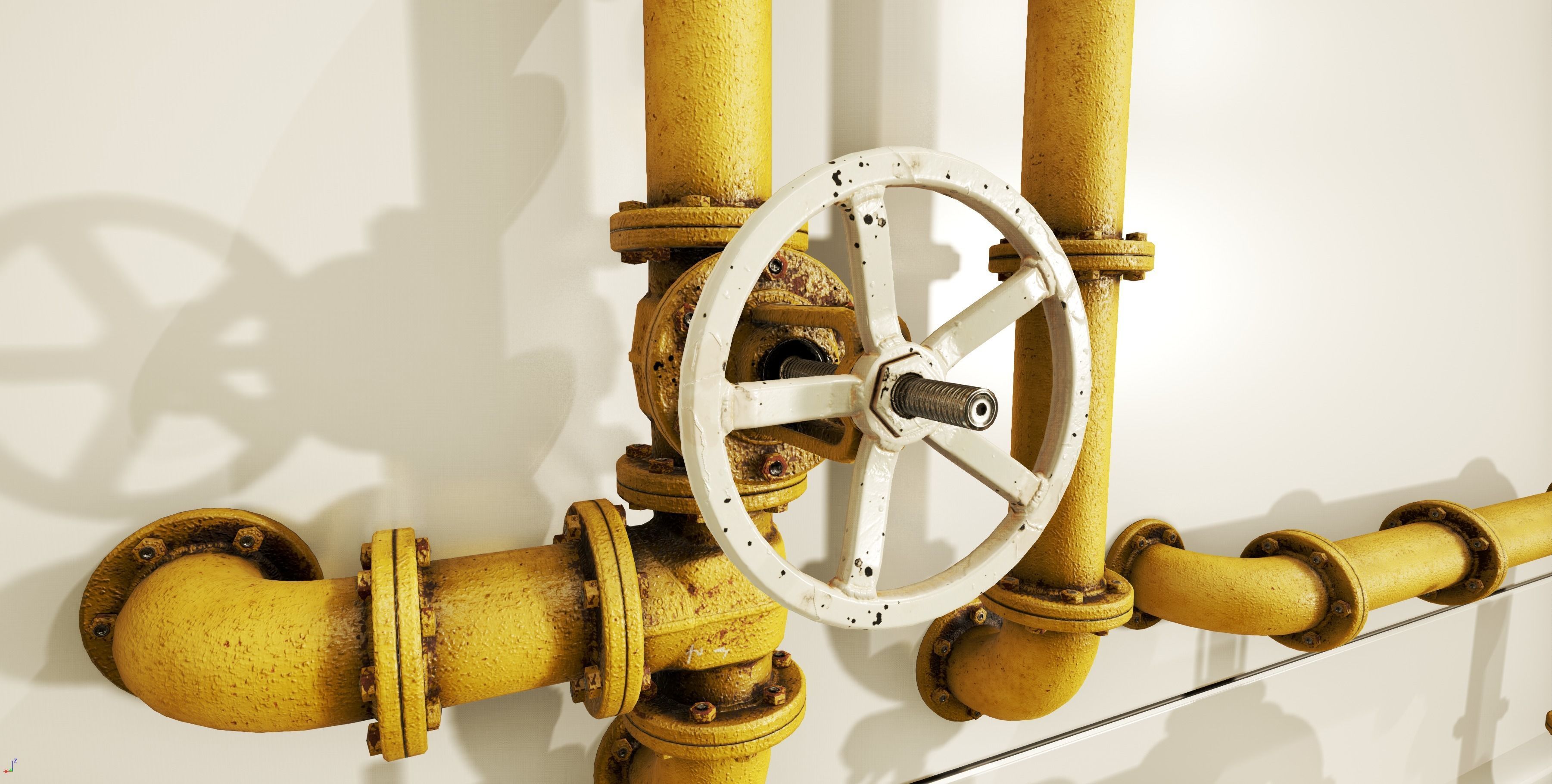 PBR Moodular Pipeline Set - UE Project 4 22 Low-poly 3D model_9