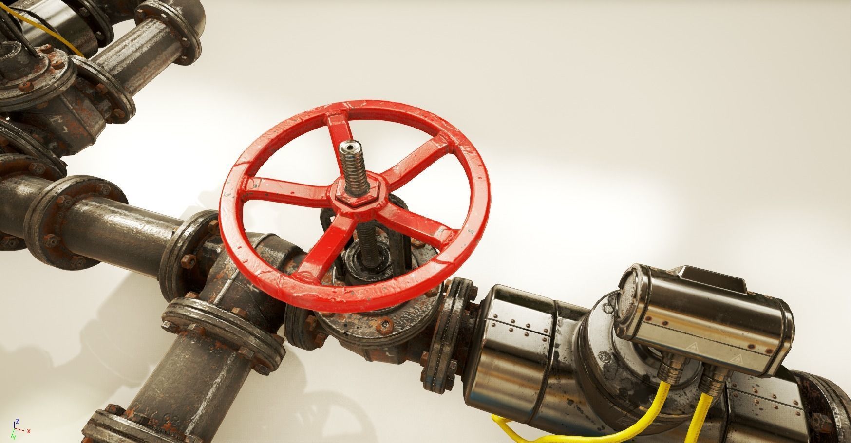 PBR Moodular Pipeline Set - UE Project 4 22 Low-poly 3D model_1