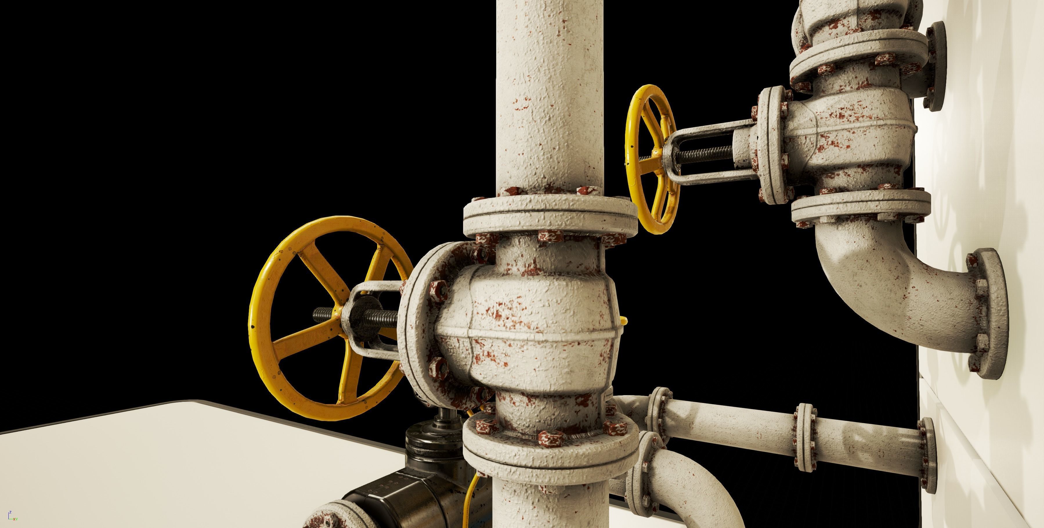 PBR Moodular Pipeline Set - UE Project 4 22 Low-poly 3D model_18