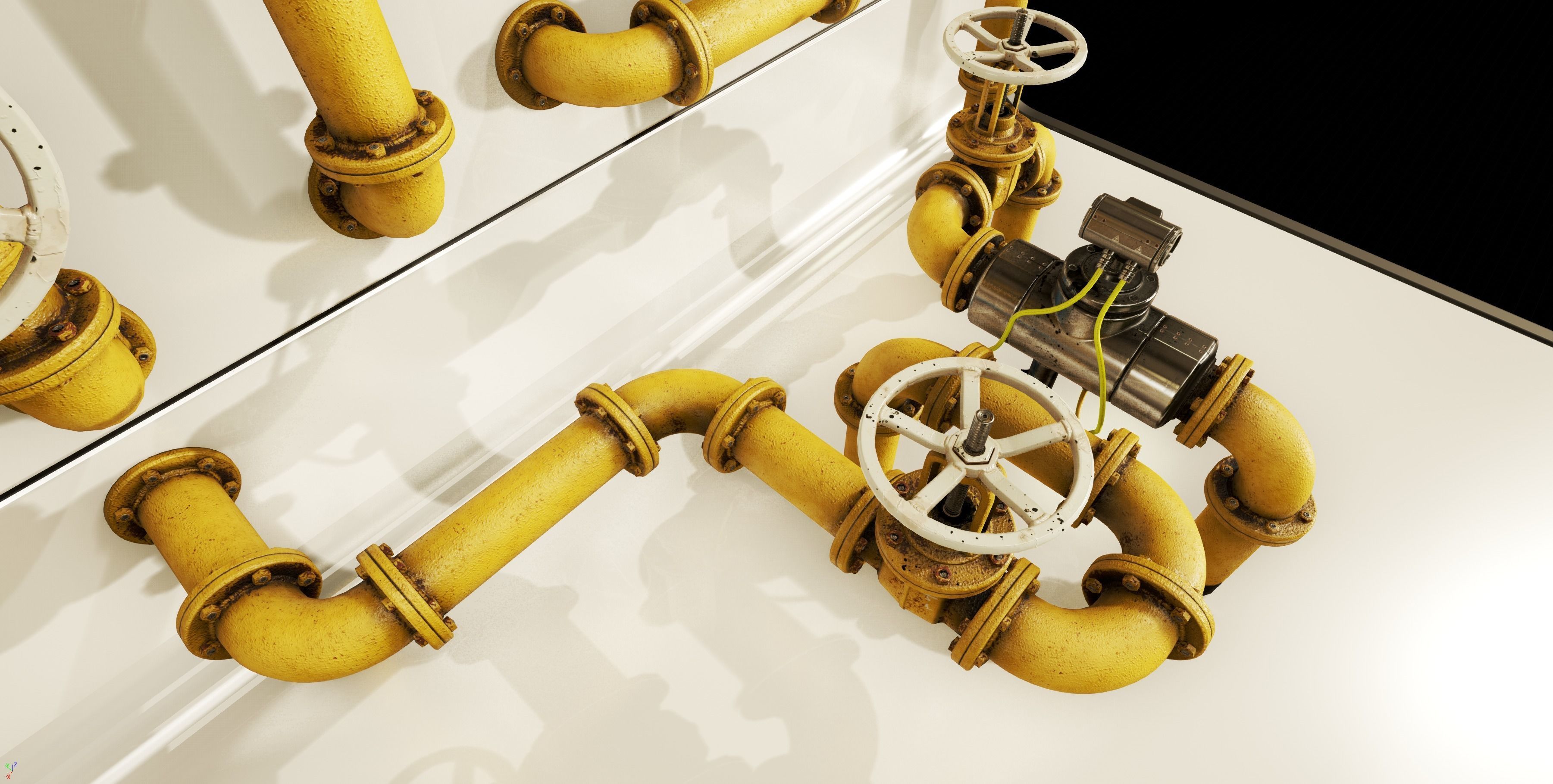 PBR Moodular Pipeline Set - UE Project 4 22 Low-poly 3D model_24