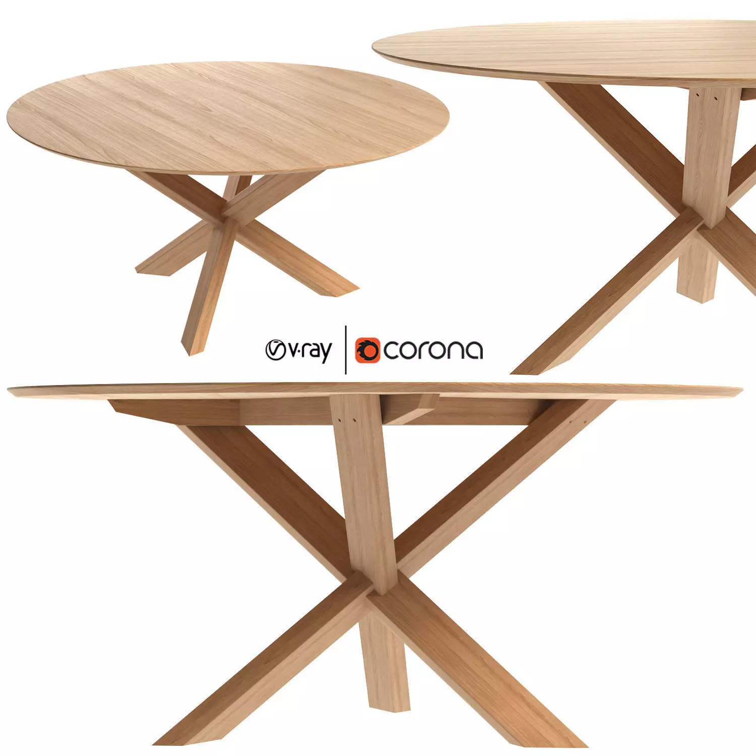 MIKADO ROUND DINING TABLE  3D model_0