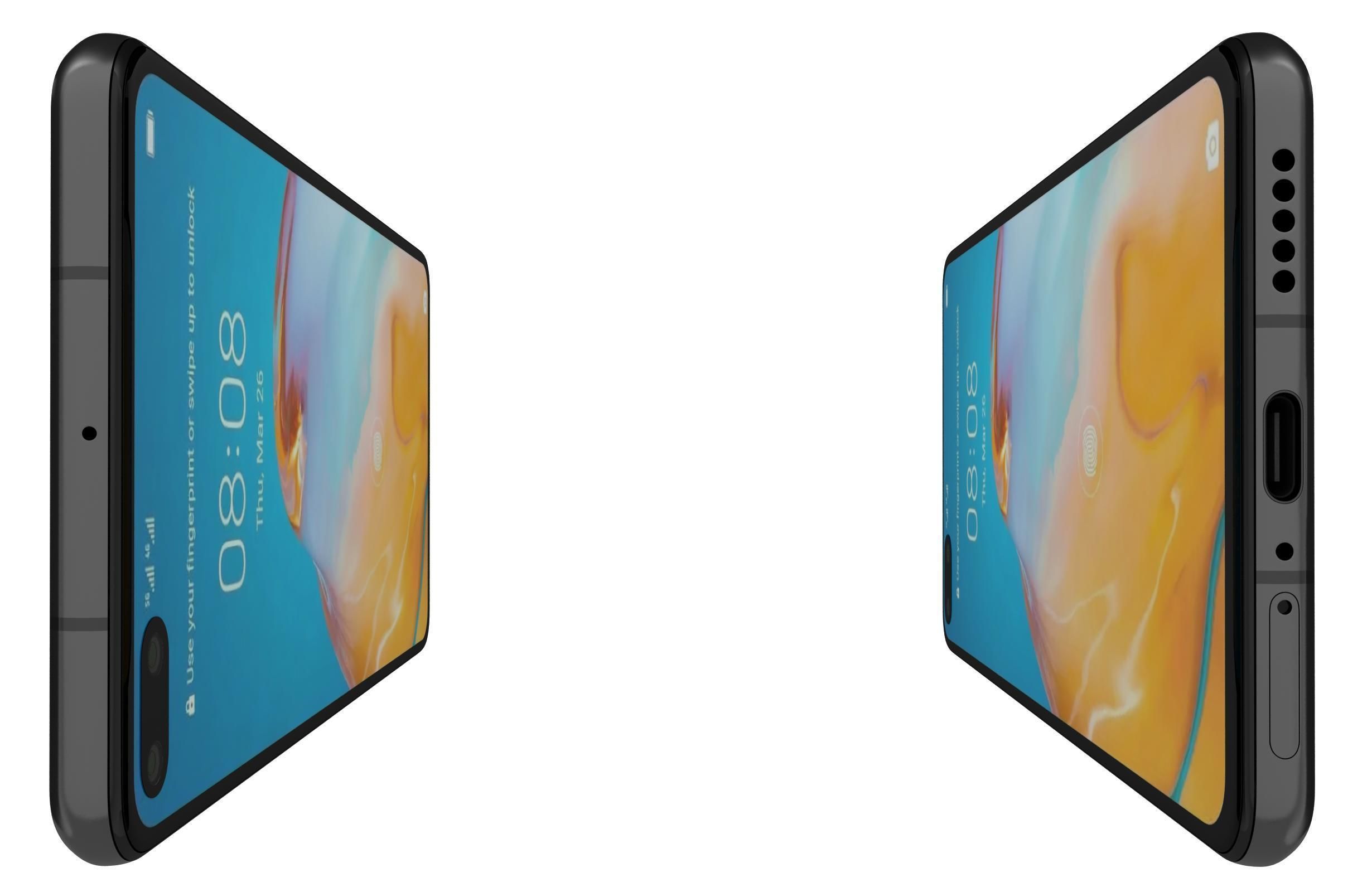 Huawei P40 Black 3D model_7