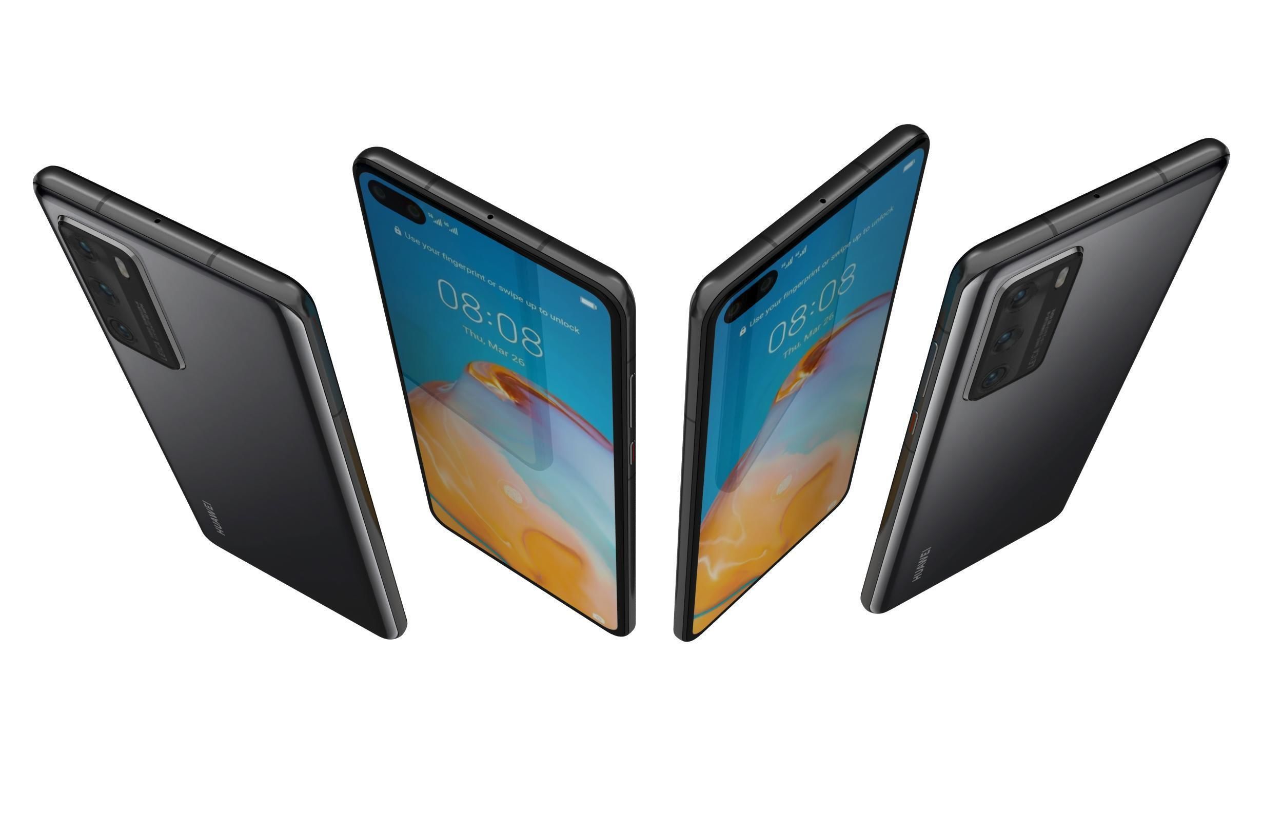 Huawei P40 Black 3D model_4
