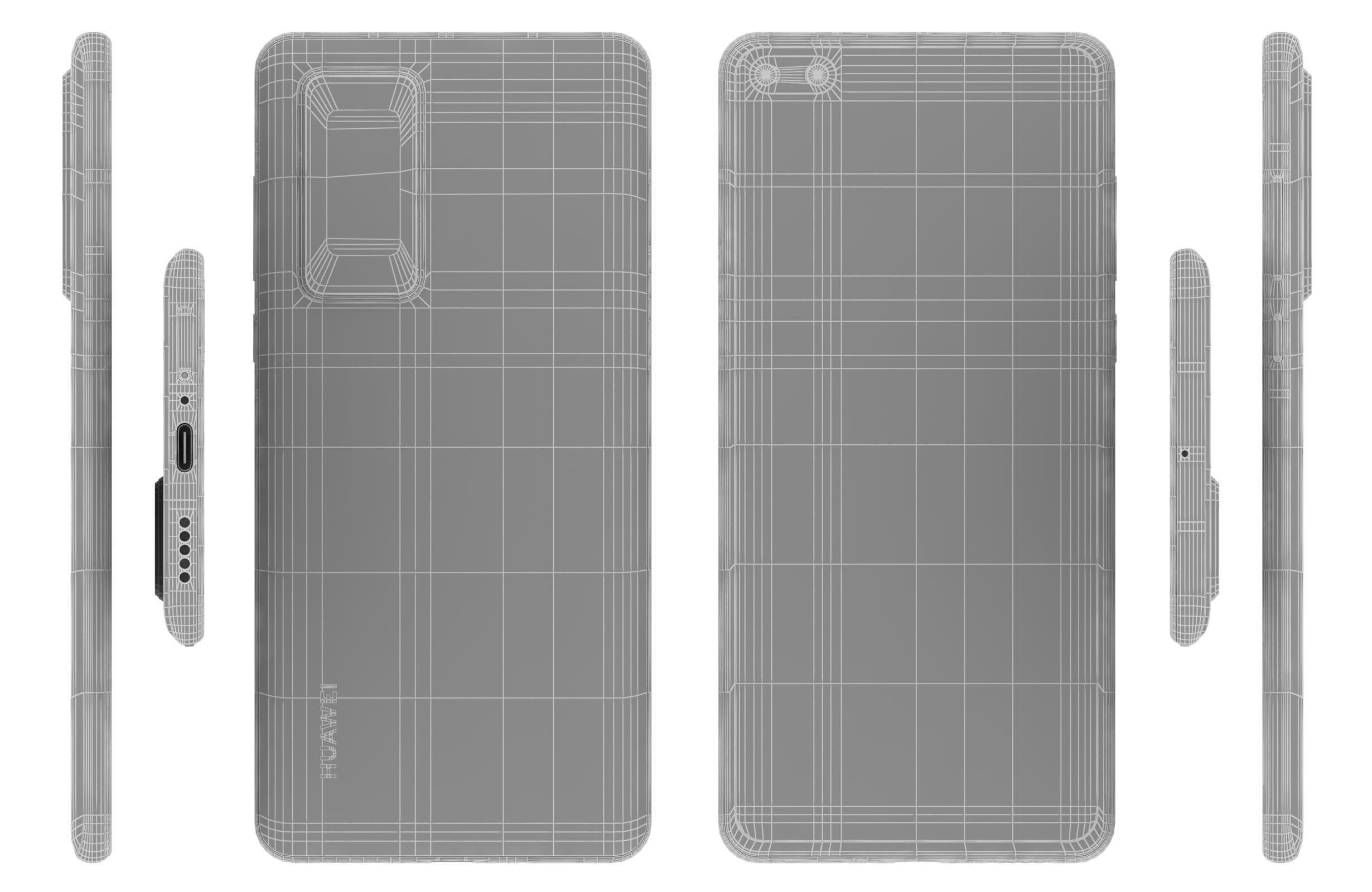 Huawei P40 Black 3D model_13