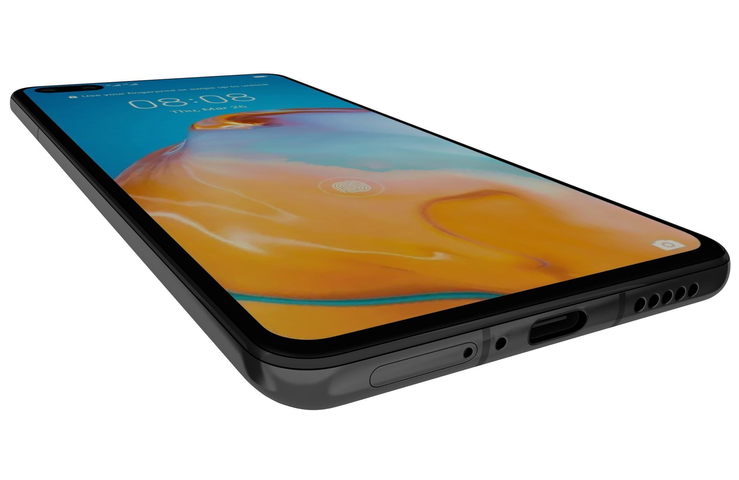 Huawei P40 Black 3D model_5