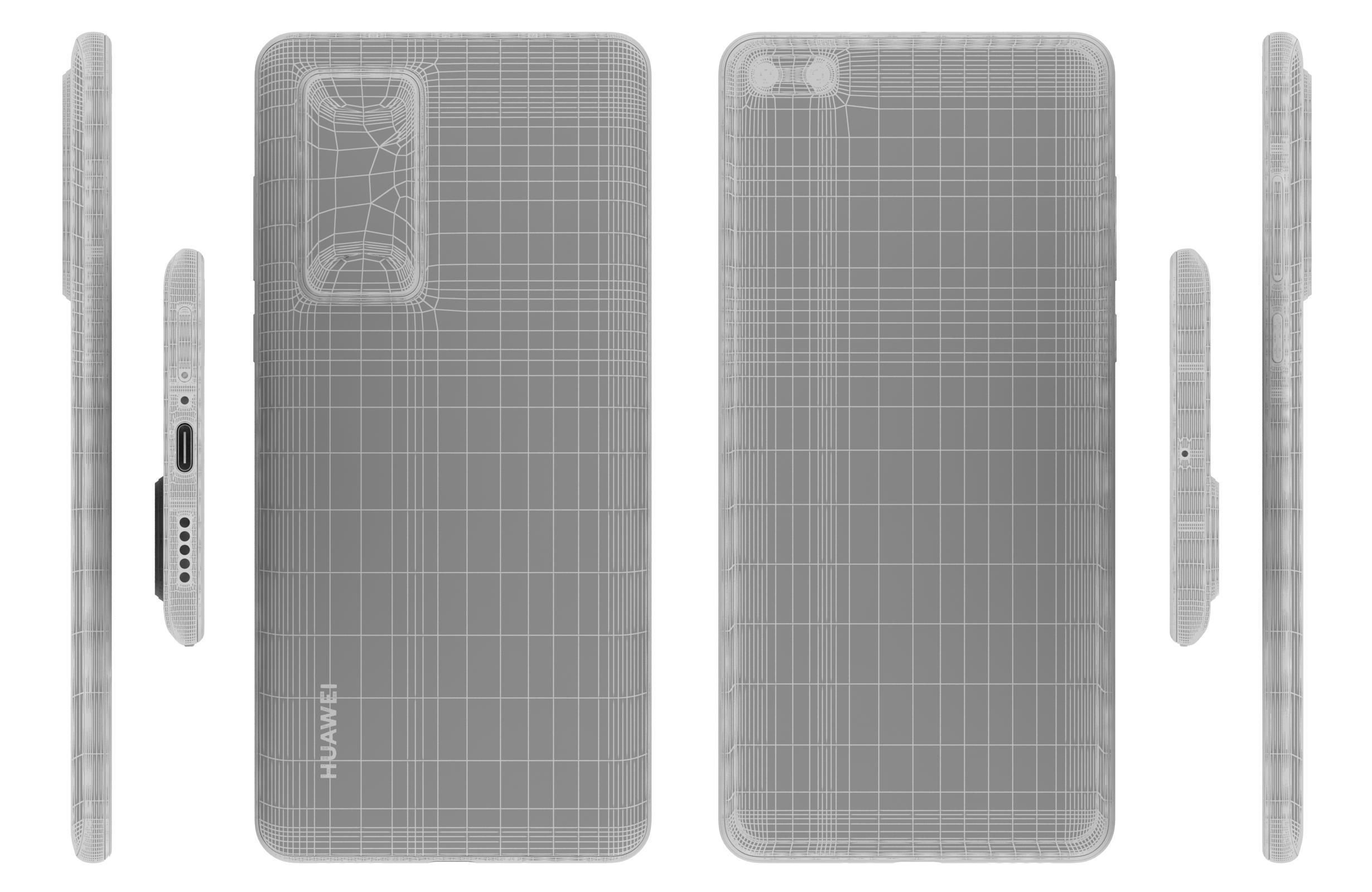 Huawei P40 Black 3D model_14