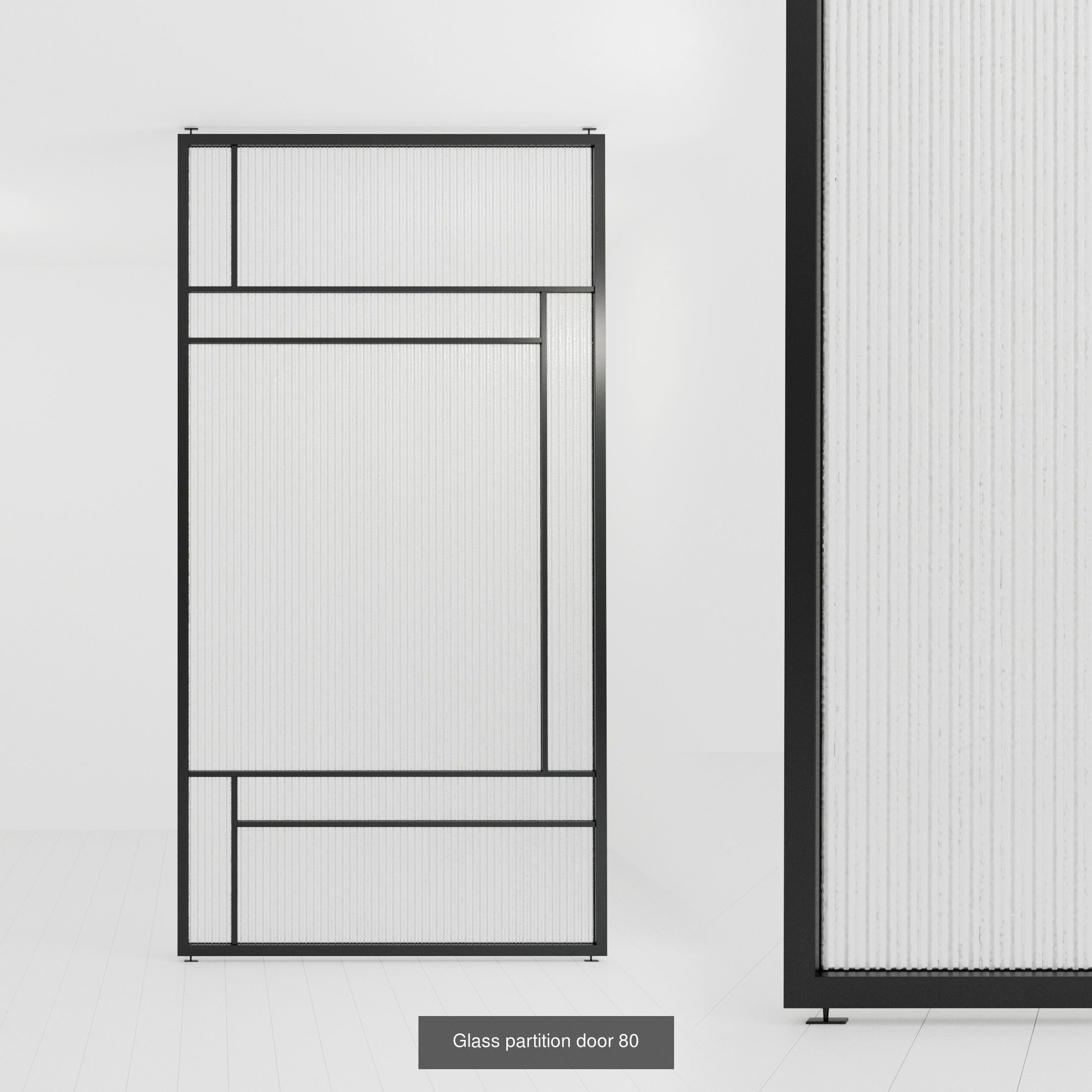 1 Glass partition door Set  9 partition models 3D Model Collection_6