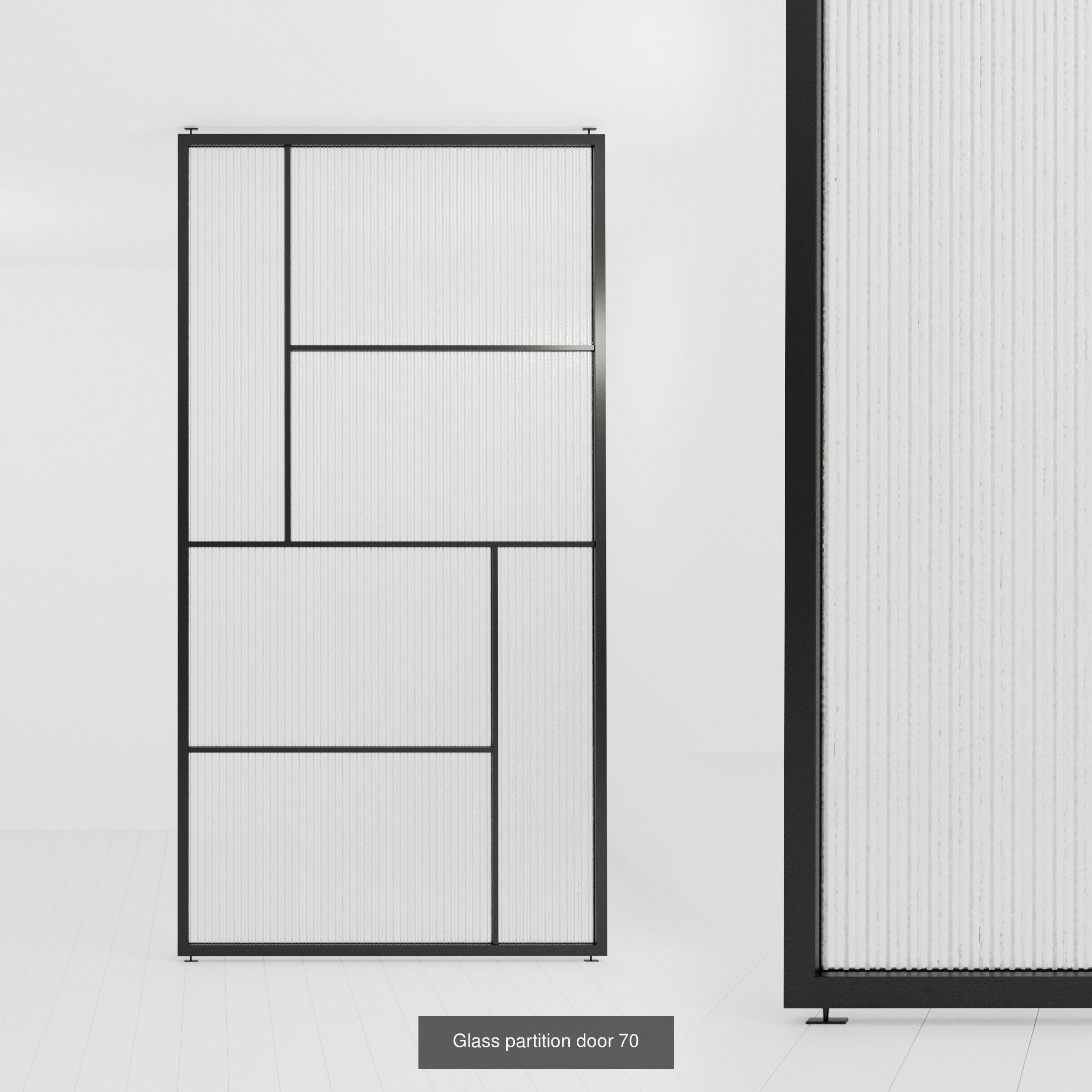 1 Glass partition door Set  9 partition models 3D Model Collection_1