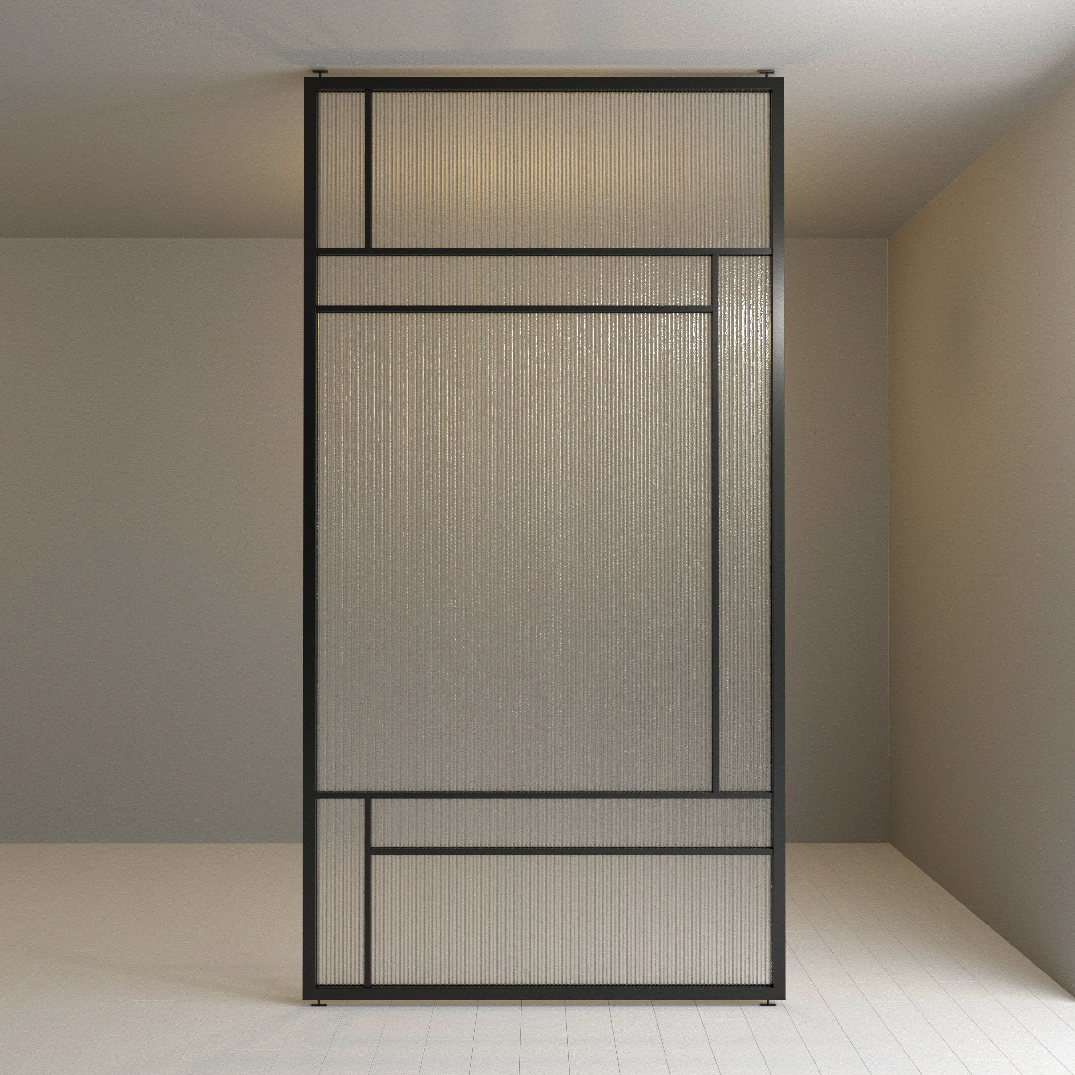 1 Glass partition door Set  9 partition models 3D Model Collection_15