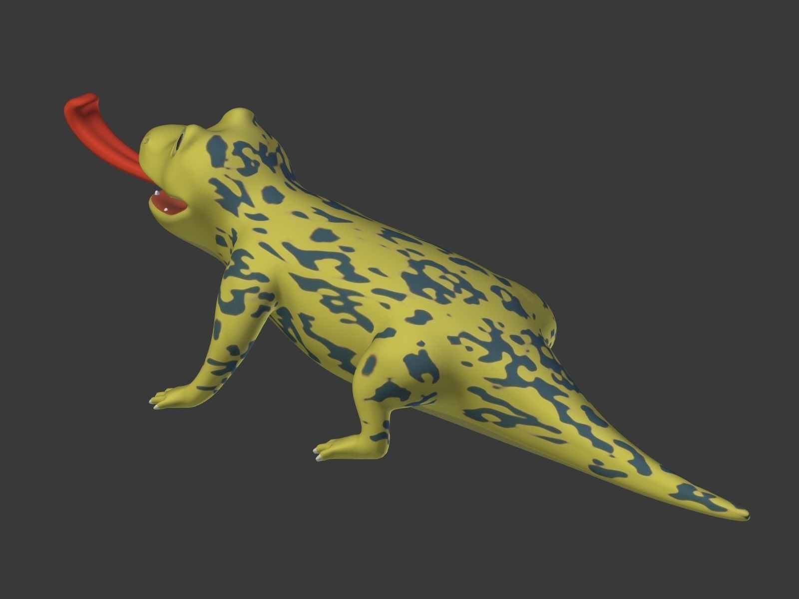 Cartoon Lizard Low-poly 3D model_15